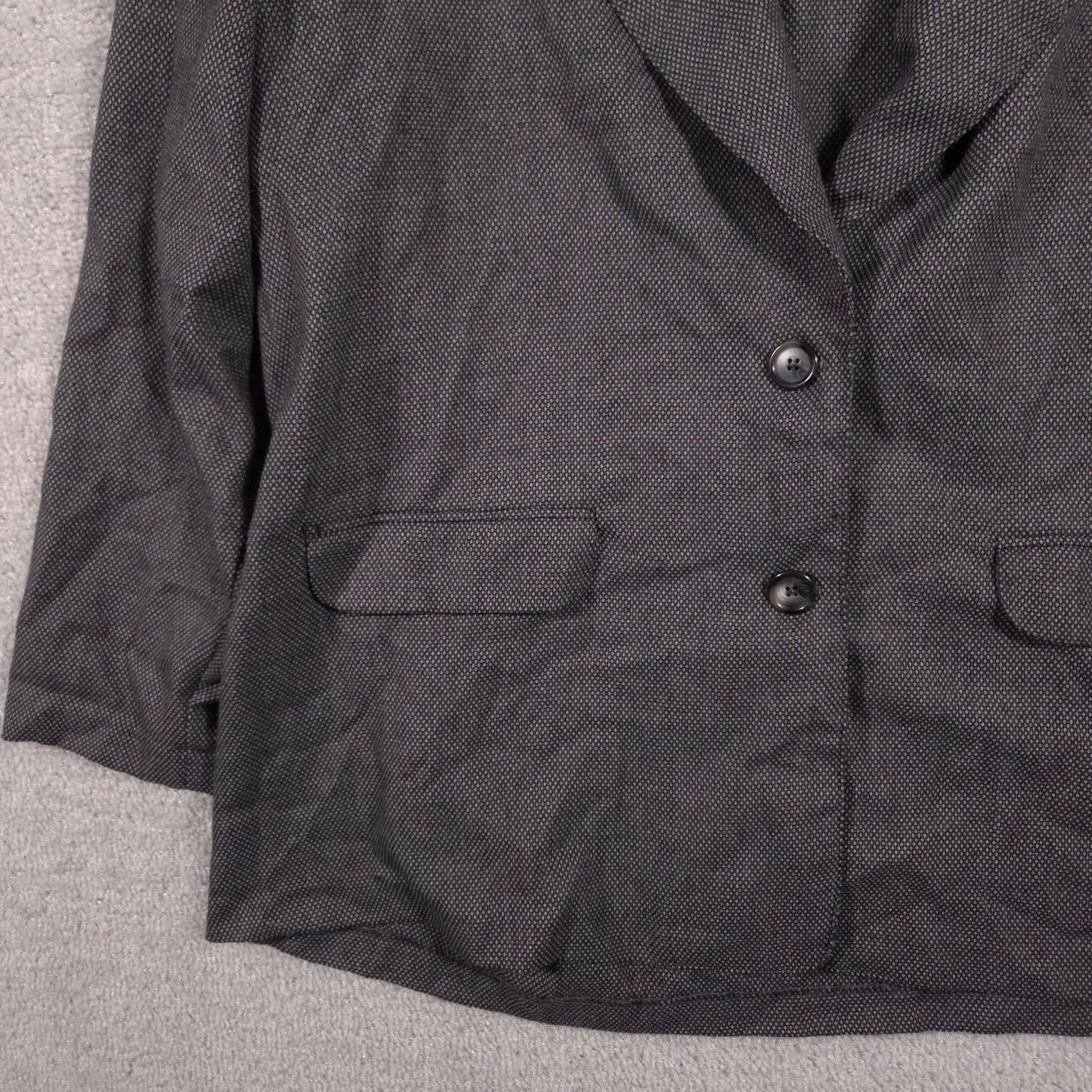 Vintage VINTAGE Alfred Dunner Blazer Womens 24W Gray Polka Dot Two Button Jacket Plus Made USA Size 4XL / US 24-26 - 4 Thumbnail