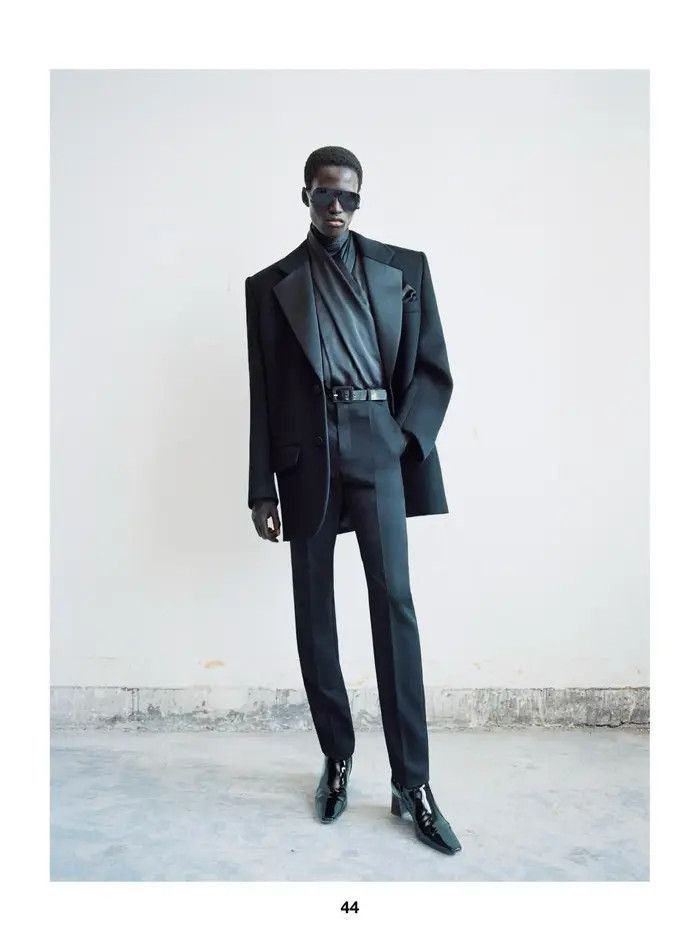 Saint Laurent Paris o1la1rc1a1225 780292 Lavallière-Neck Top in Silk Satin Size US XL / EU 56 / 4 - 5 Thumbnail