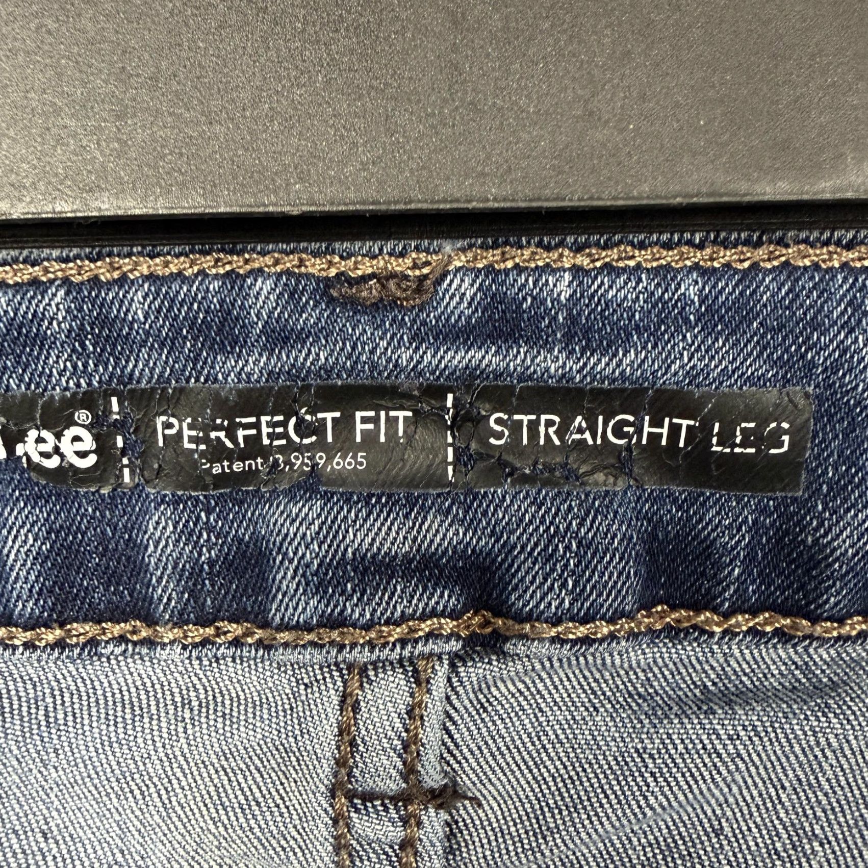 Lee Lee Jeans Womens 12 Short Straight Leg Mid Rise Denim Blue Stretch 5-Pocket Pockets Embroidered Studded Medium Wash Clothing Womens Size 34" / US 12 / IT 48 - 7 Thumbnail