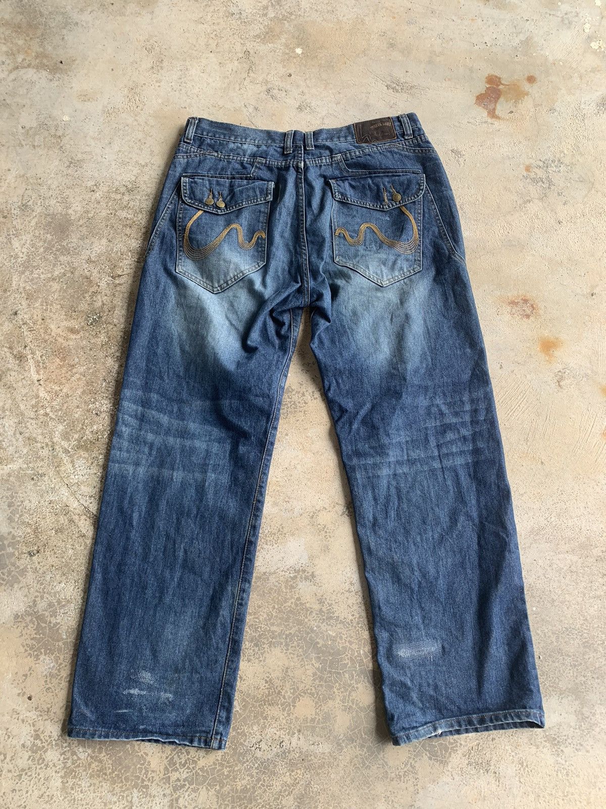 If Six Was Nine Distressed Denim Baggy Jeans Size US 38 / EU 54 - 6 Thumbnail