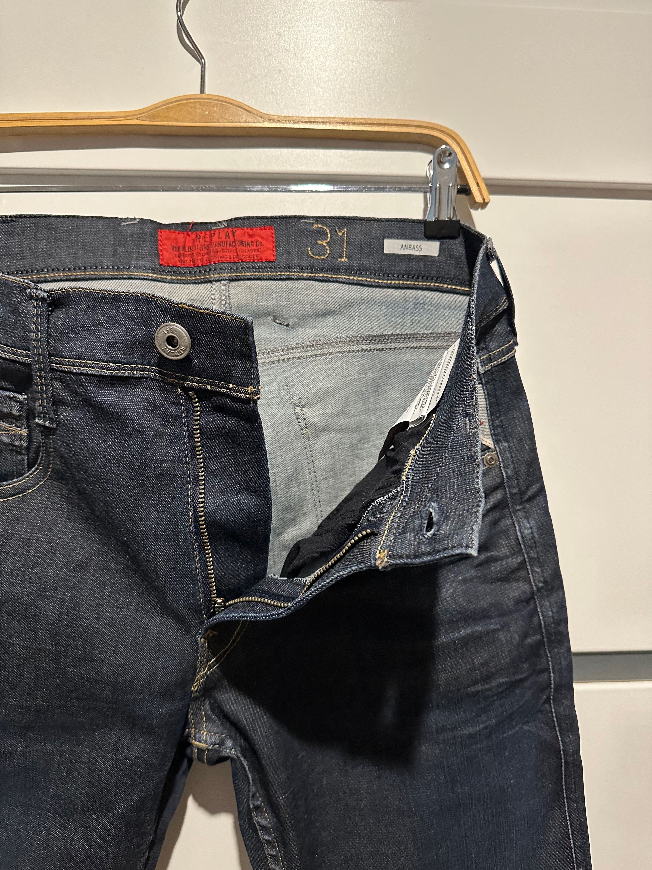 Replay REPLAY Anbass Stretch slim fit denim pants jeans Size US 31 - 13 Thumbnail