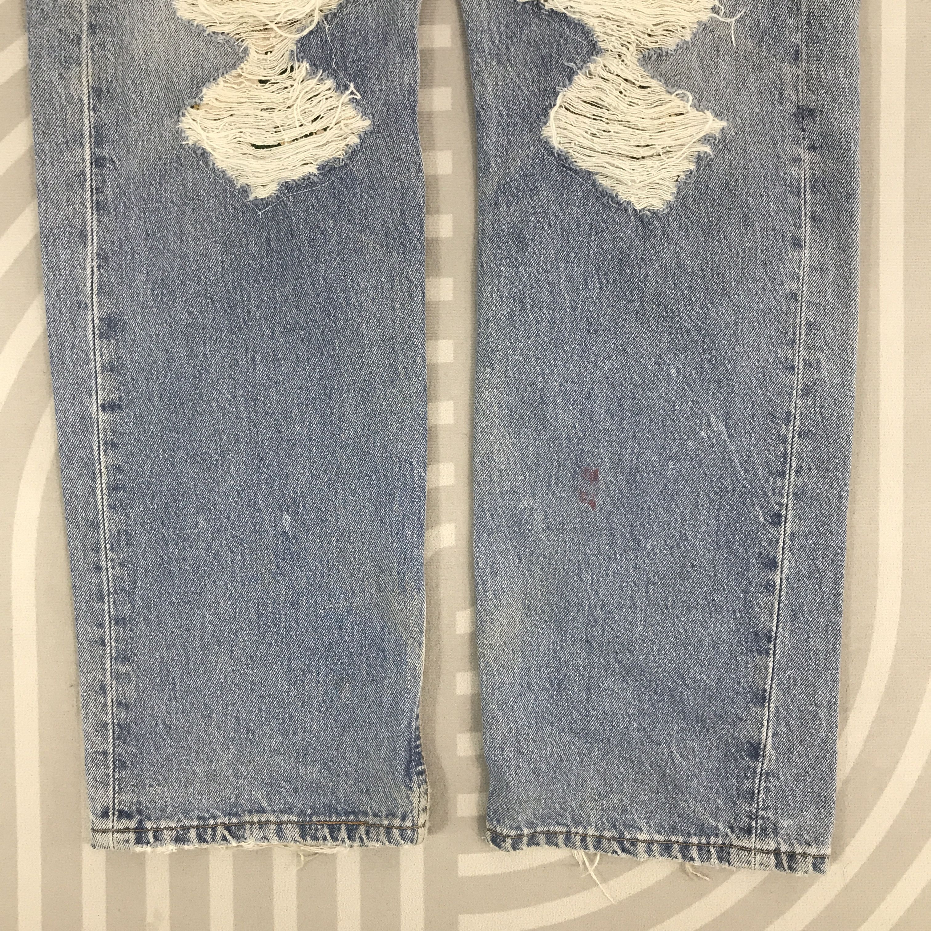 Levi's × Vintage Vintage Levi's 501 Ripped Distressed Denim Jeans pay Size US 31 - 3 Thumbnail
