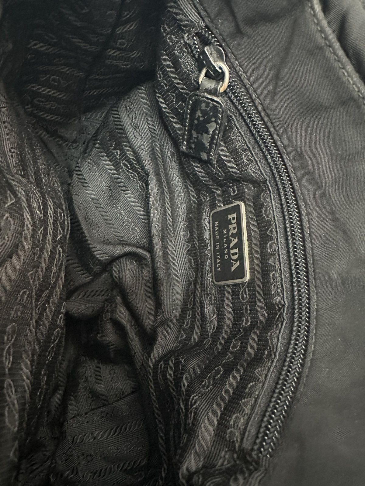 Prada PRADA Unisex Tessuto Nylon Messenger Bag Black Size ONE SIZE - 6 Thumbnail