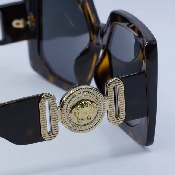 Versace Versace VE4478U 108/87 Sunglasses Havana Square Frame Size ONE SIZE - 4 Thumbnail