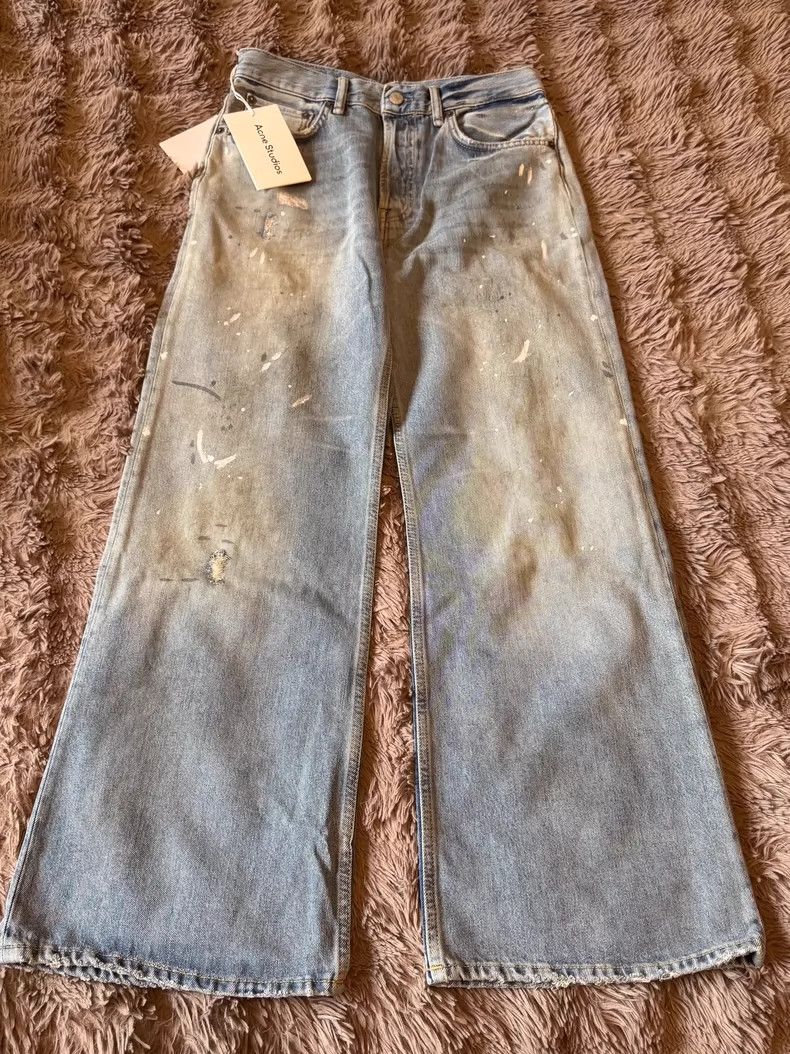 Acne Studios acne studios Blue splash-wash jeans 2503-Nextarrow Size US 27 - 1 Thumbnail