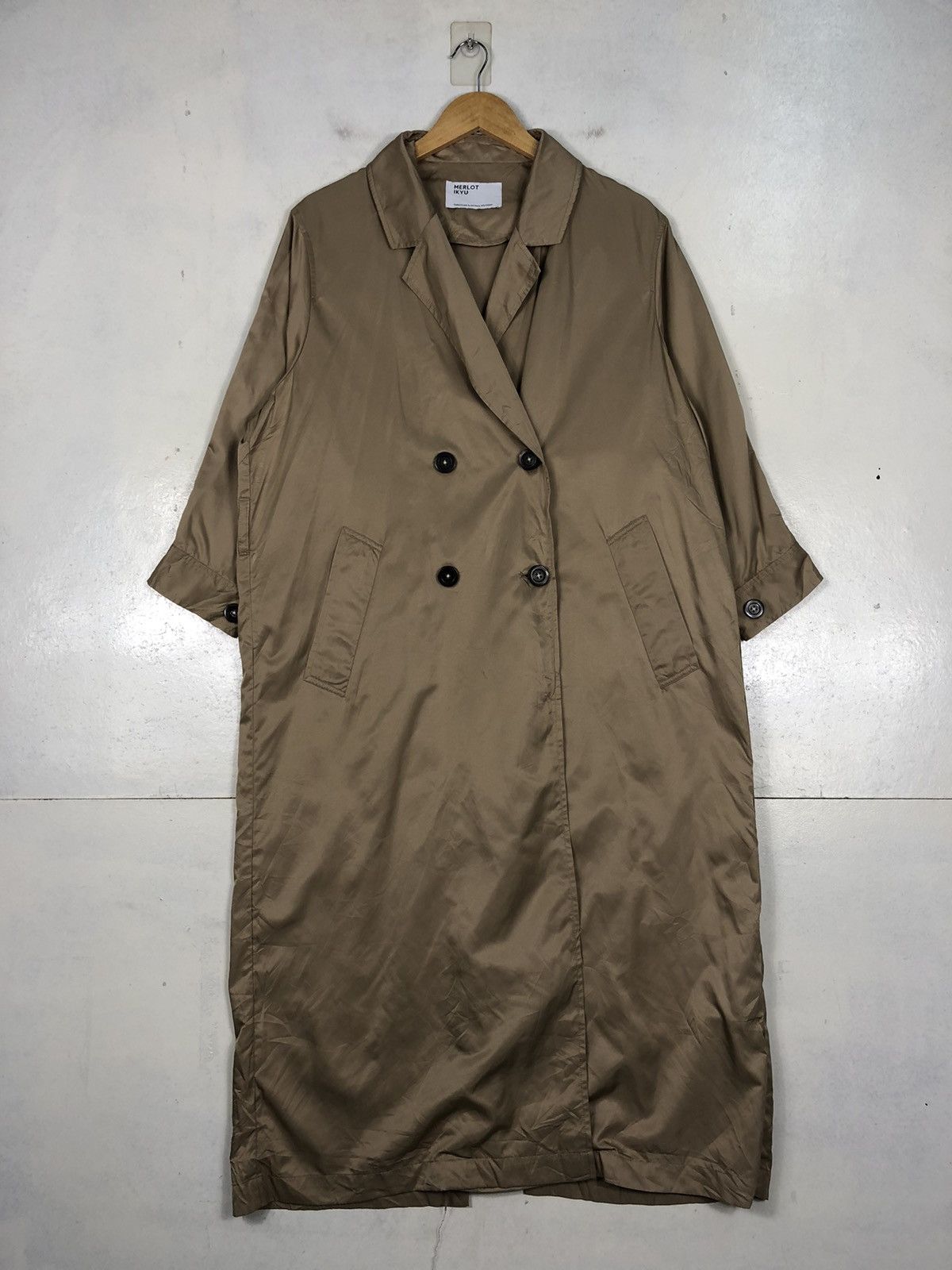 Japanese Brand × Other Merlot Ikyu Double Breasted Overcoat Size US M / EU 48-50 / 2 - 1 Thumbnail