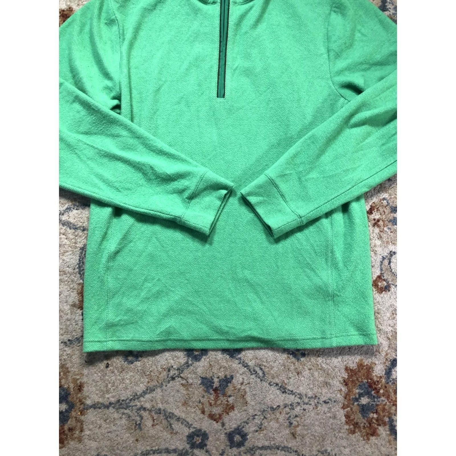 Vineyard Vines Vineyard Vines Sweatshirt Mens M Green 1/4 Zip Mock Neck Knit Pullover Size US M / EU 48-50 / 2 - 5 Thumbnail