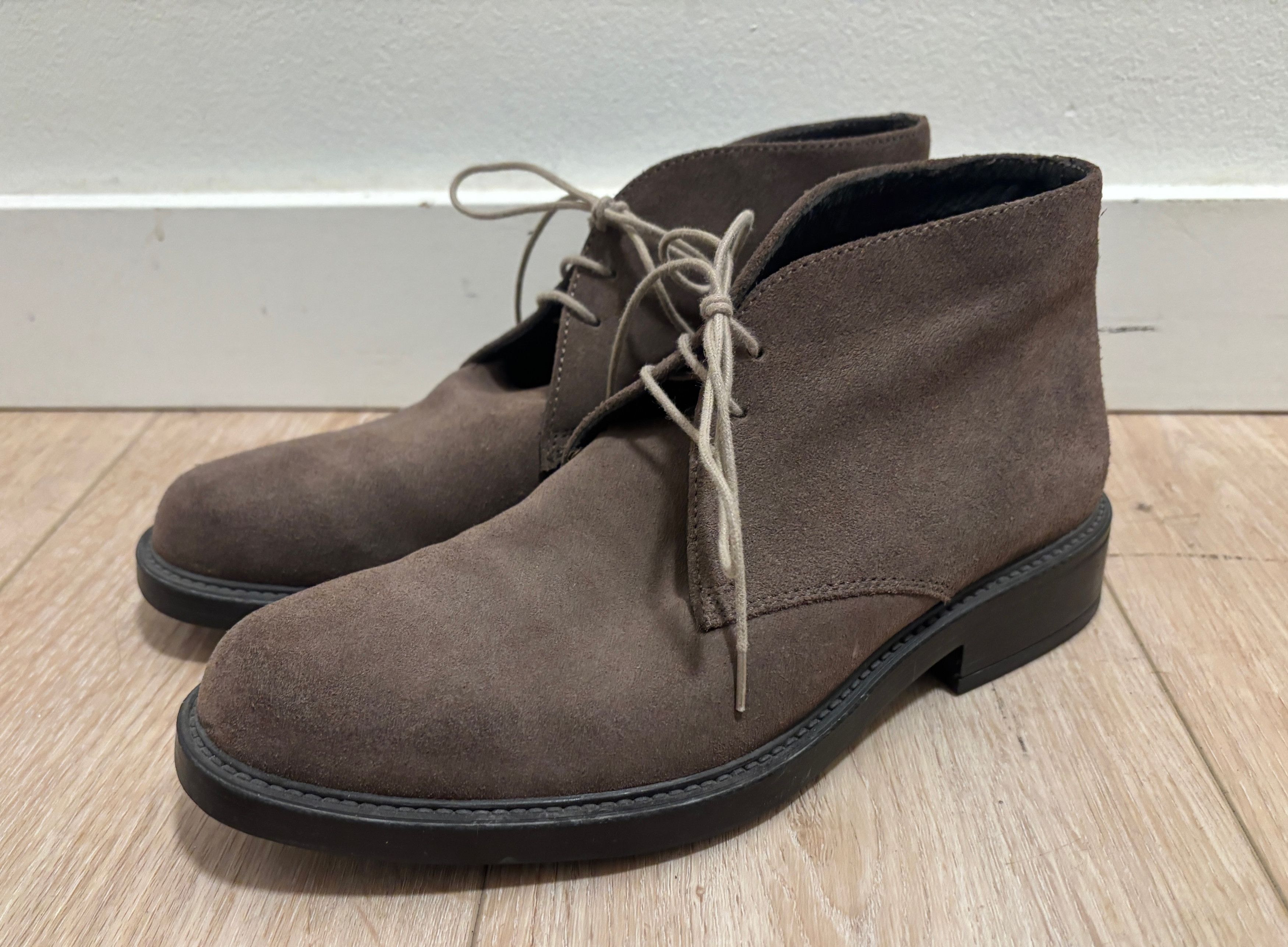 Boggi $280 Light Brown/ Taupe Suede Chukka Boots/ Shoes EU 40 US 7 Size US 8 / EU 41 - 2 Thumbnail