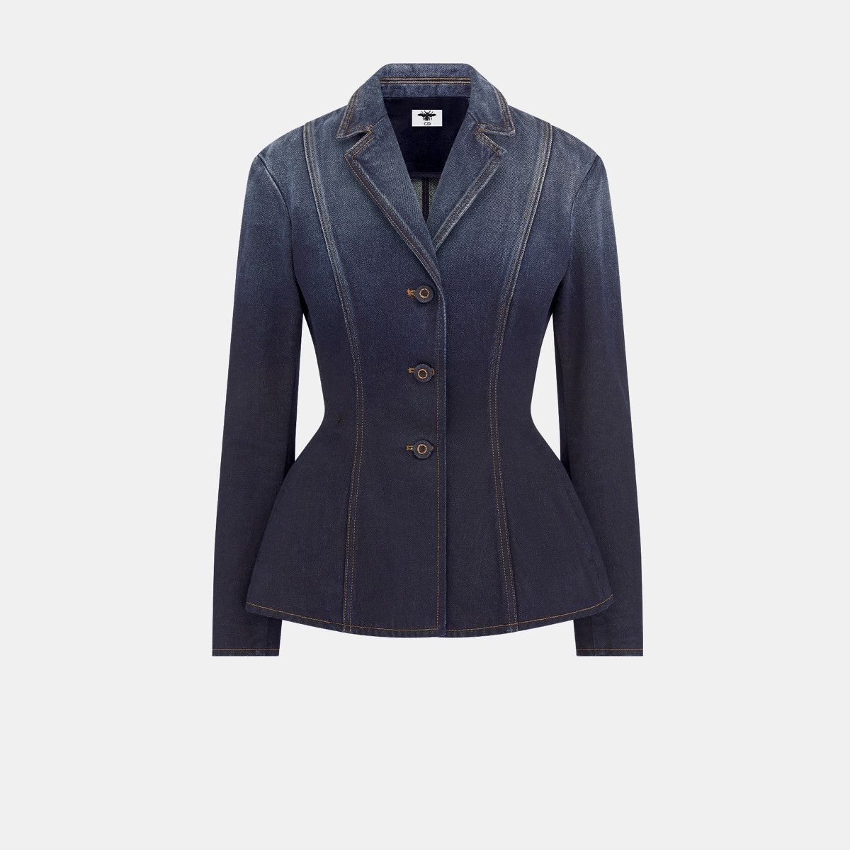 o1bcso1str0225 Denim Bar Jacket in Gradient Blue