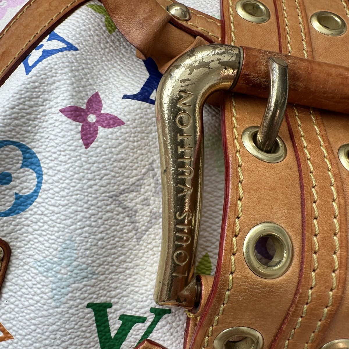 Louis Vuitton × Takashi Murakami Auth Louis Vuitton x Takashi Murakami Multicolore Leonor Bag Size ONE SIZE - 3 Thumbnail
