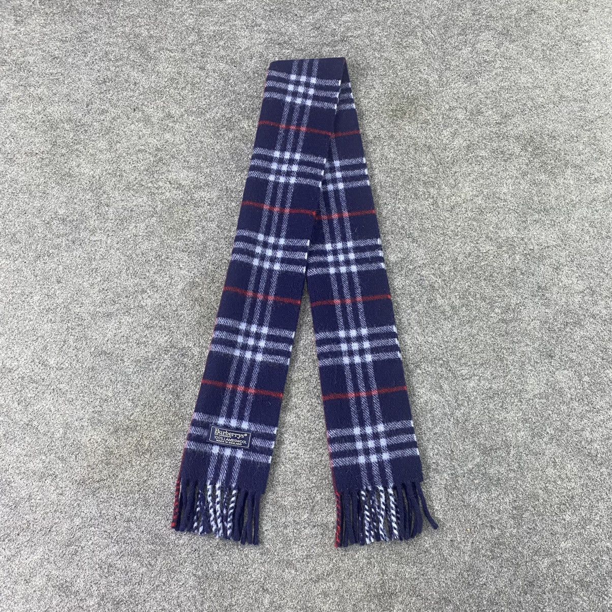Burberry × Vintage Burberry Wool Muffler / Scarf / Neckwear - T1362 Size ONE SIZE - 2 Thumbnail