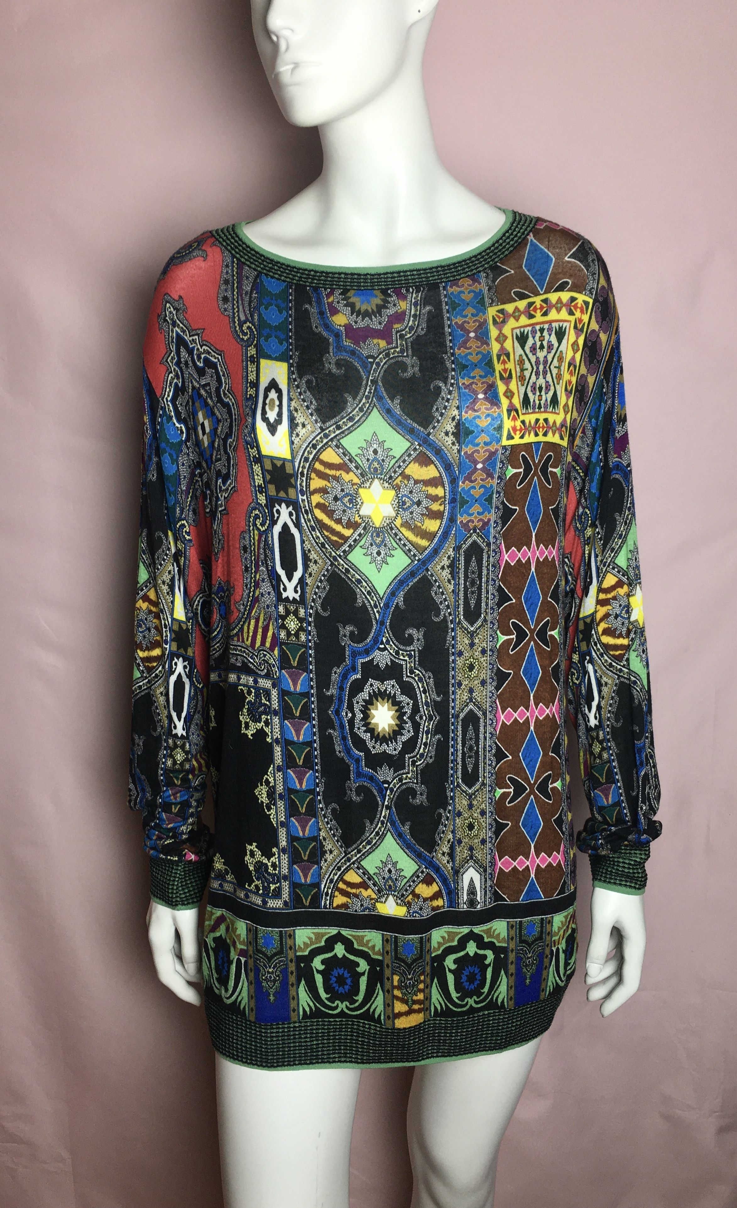 Etro ETRO Paisley Print Jacquard Knit Tunic Sweater IT 48 Size XL / US 12-14 / IT 48-50 - 1 Thumbnail