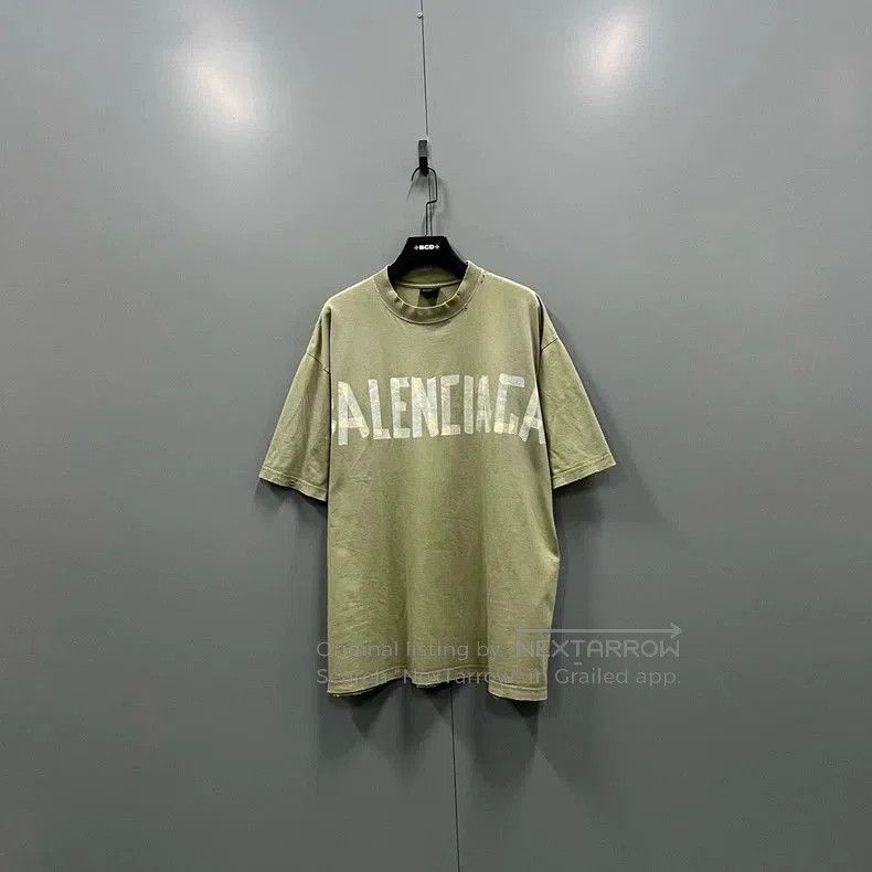 Balenciaga Balenciaga Washed Logo Short Sleeve Tee. Size US XL / EU 56 / 4 - 1 Thumbnail