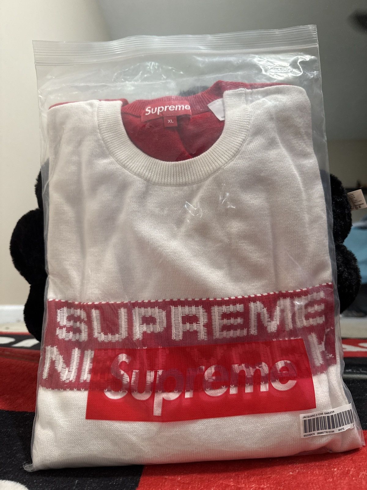Supreme Supreme Jacquard 2-Tone Sweater Size US XL / EU 56 / 4 - 3 Thumbnail