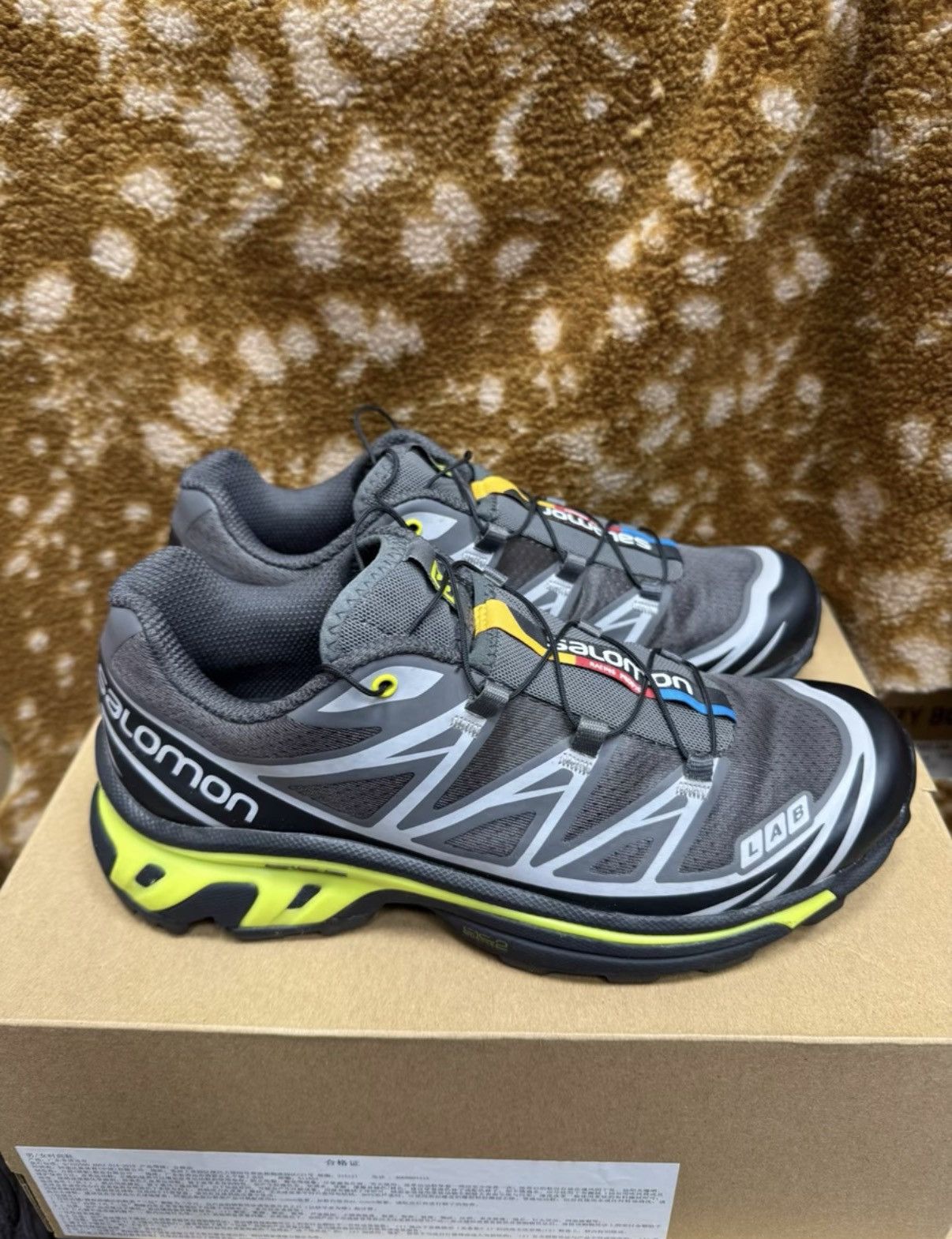 Salomon Salomon XT-6 416870, Black & Fluorescent Green K37 Size US 8.5 / IT 38.5 - 5 Thumbnail