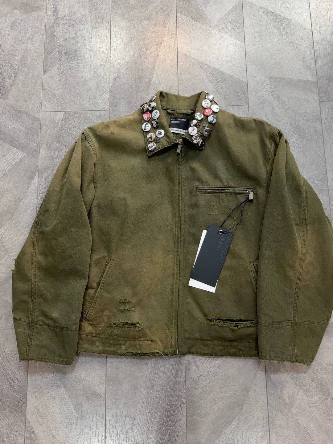 Enfants Riches Deprimes Enfants Riches Deprimes army green old collar jacket -DMC Size US XL / EU 56 / 4 - 1 Thumbnail