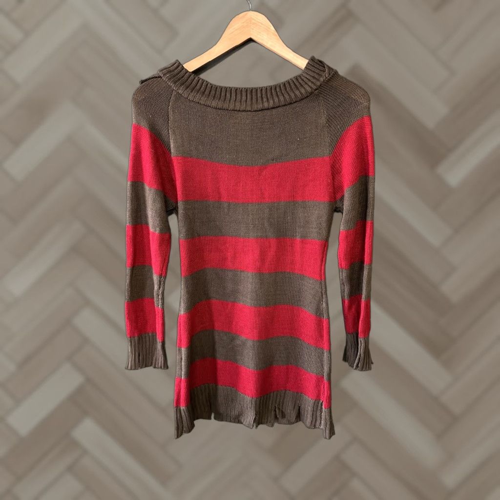 Vintage VINTAGE A Nightmare On Elm Street Freddy Krueger Striped Sweater Medium Size US M / EU 48-50 / 2 - 1 Thumbnail