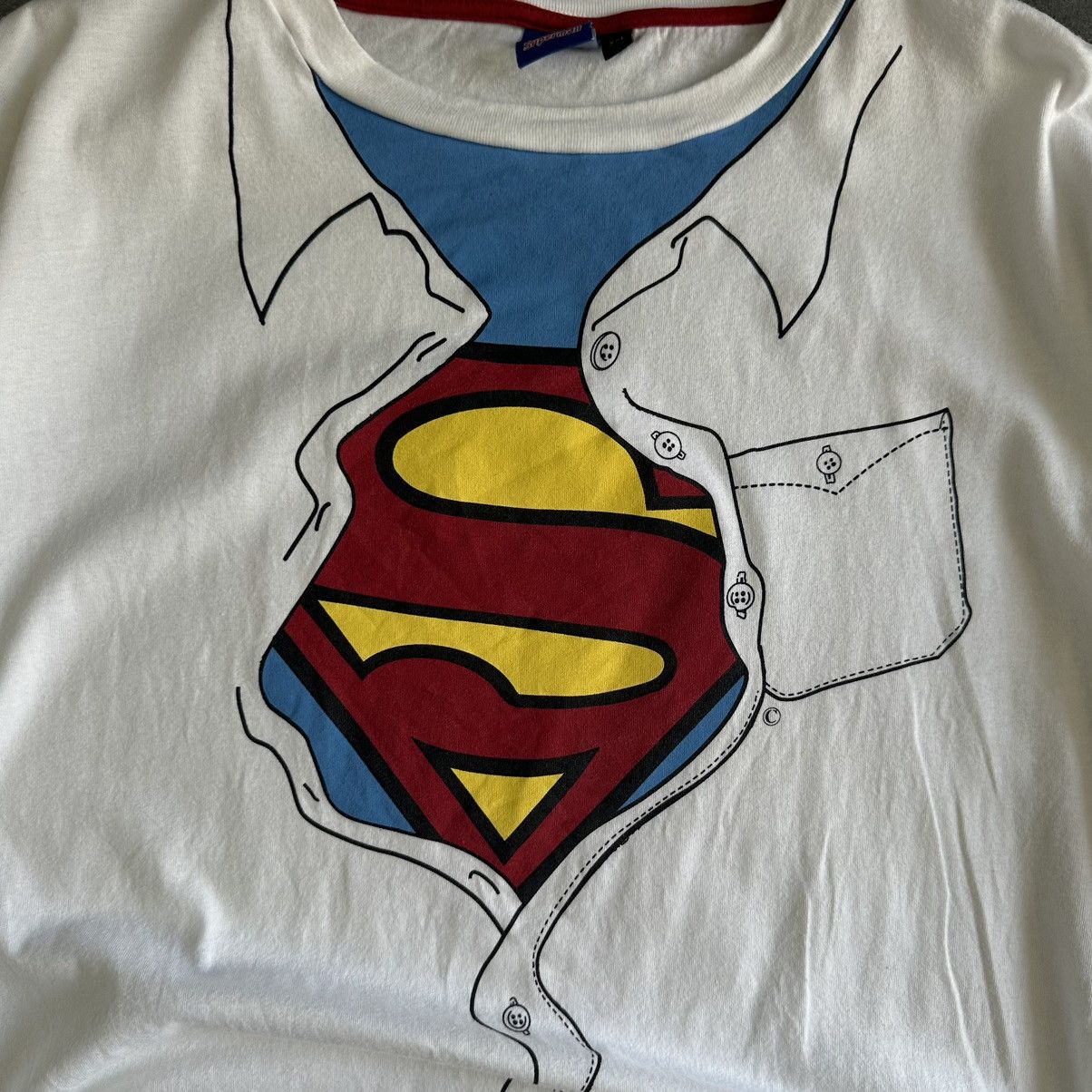 DC Comics × Vintage Vintage DC Super Man T-shirts Joke Humor Cartoon Comics Size US XXL / EU 58 / 5 - 6 Thumbnail