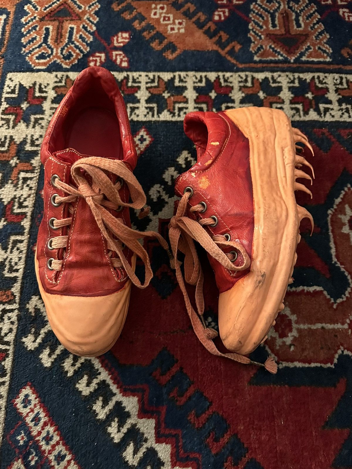 image of Carol Christian Poell Drip Sneakers Color / 13 in Hot Red, Men's (Size 8)