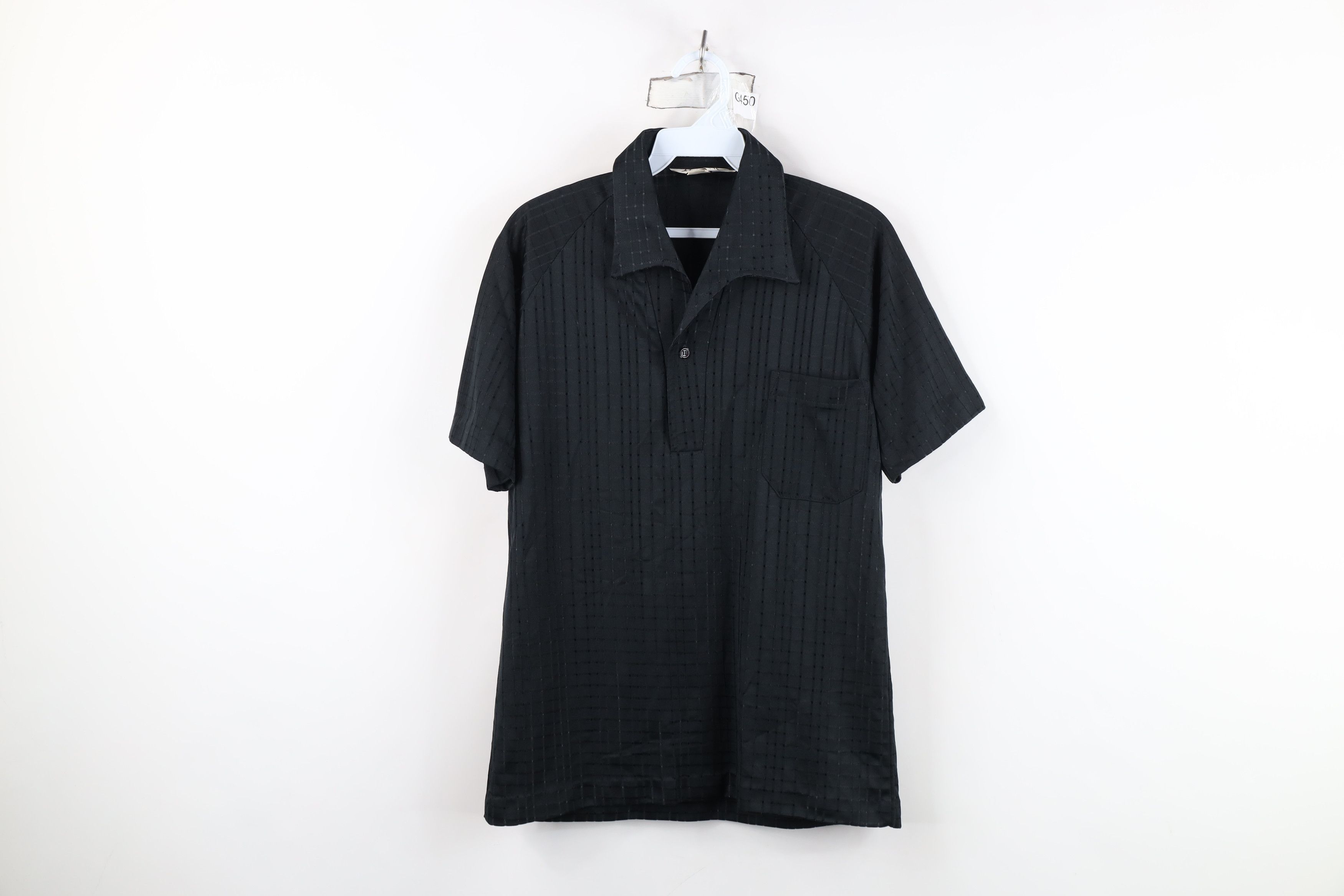 Vintage Vintage 60s 70s Streetwear Collared Polo Shirt Black USA Size US M / EU 48-50 / 2 - 1 Thumbnail