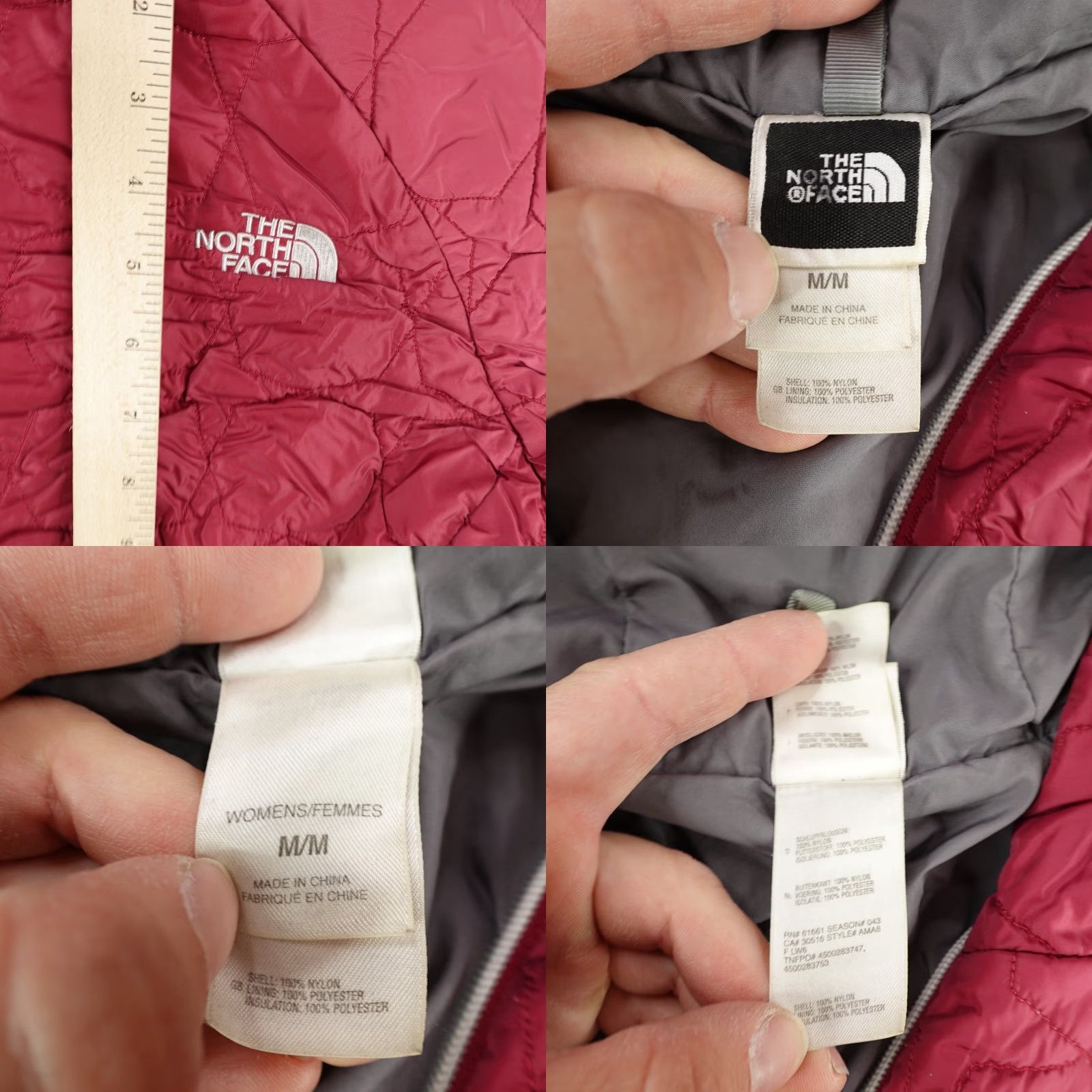 The North Face The North Face Jacket Womens Medium Red Quilted Puffer Coat Full Zip Up Size M / US 6-8 / IT 42-44 - 8 Thumbnail