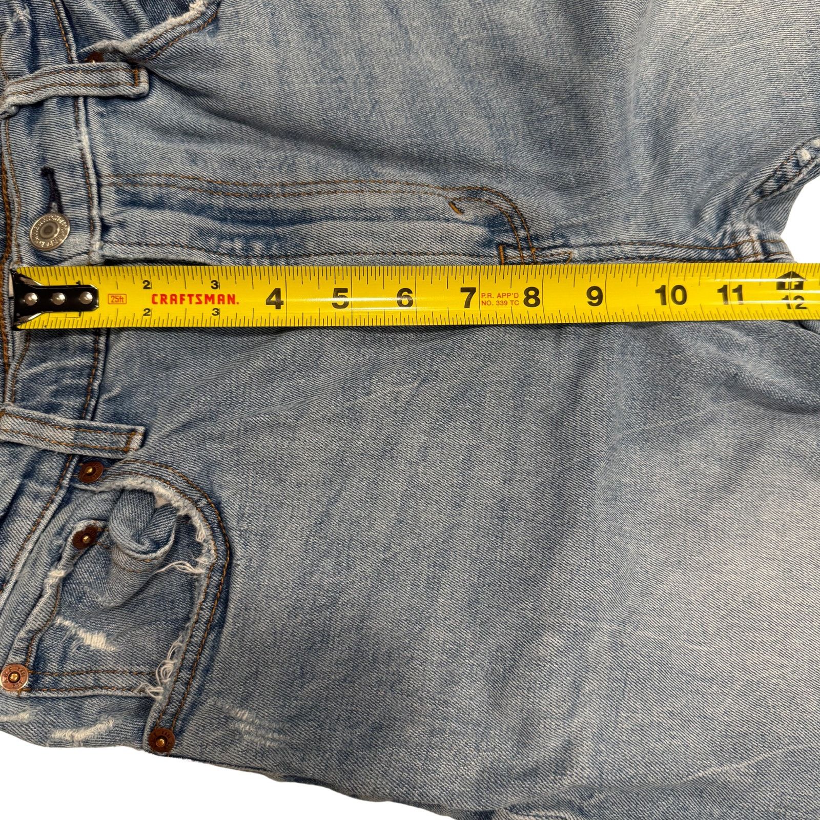 Abercrombie & Fitch Distressed The Ankle Straight Ultra High Rise | Women's 27/4 Size 27" / US 4 / IT 40 - 5 Thumbnail