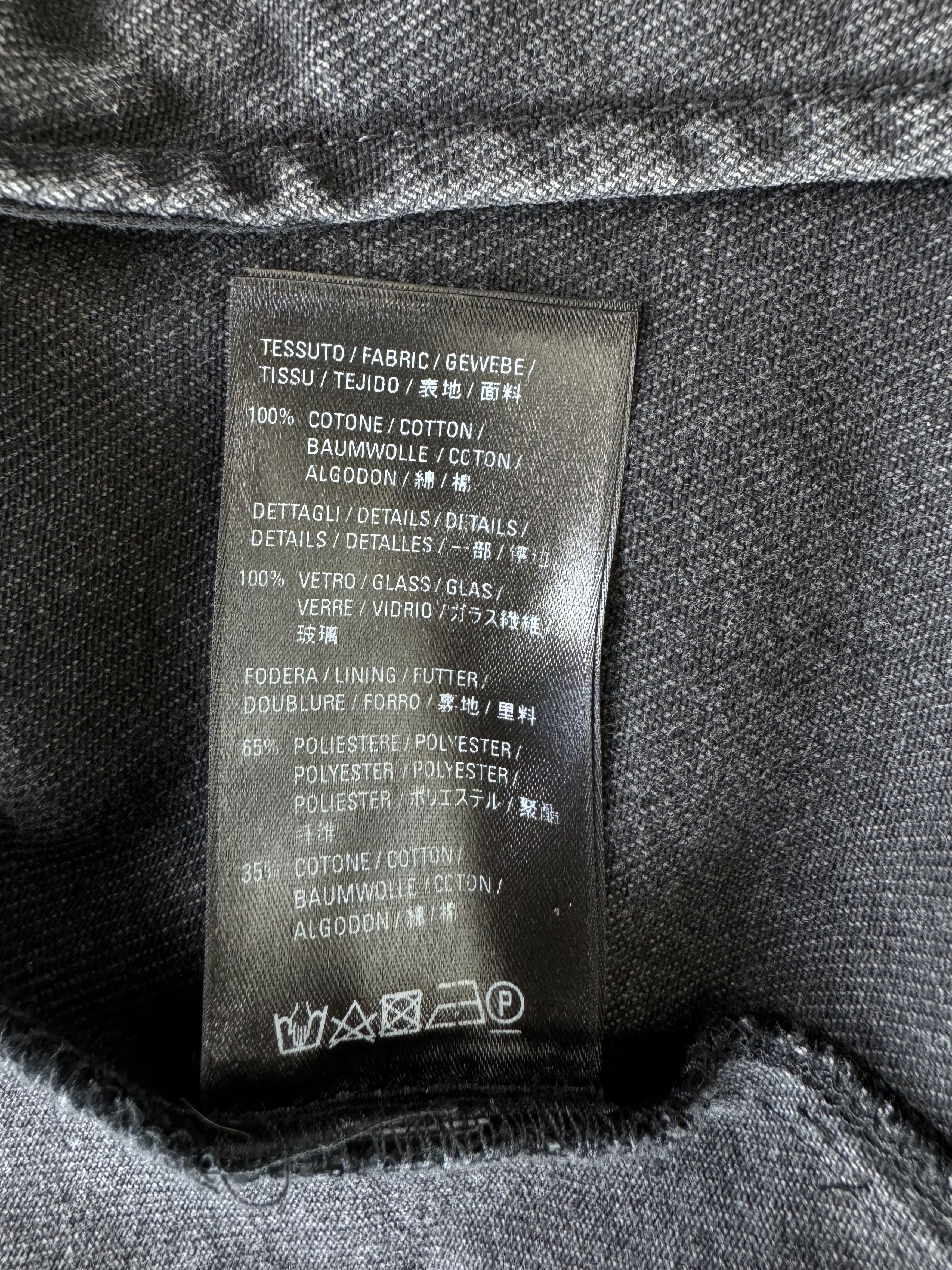 Balenciaga Balenciaga Grey Rhinestone Logo Denim Jacket Size US L / EU 52-54 / 3 - 7 Thumbnail