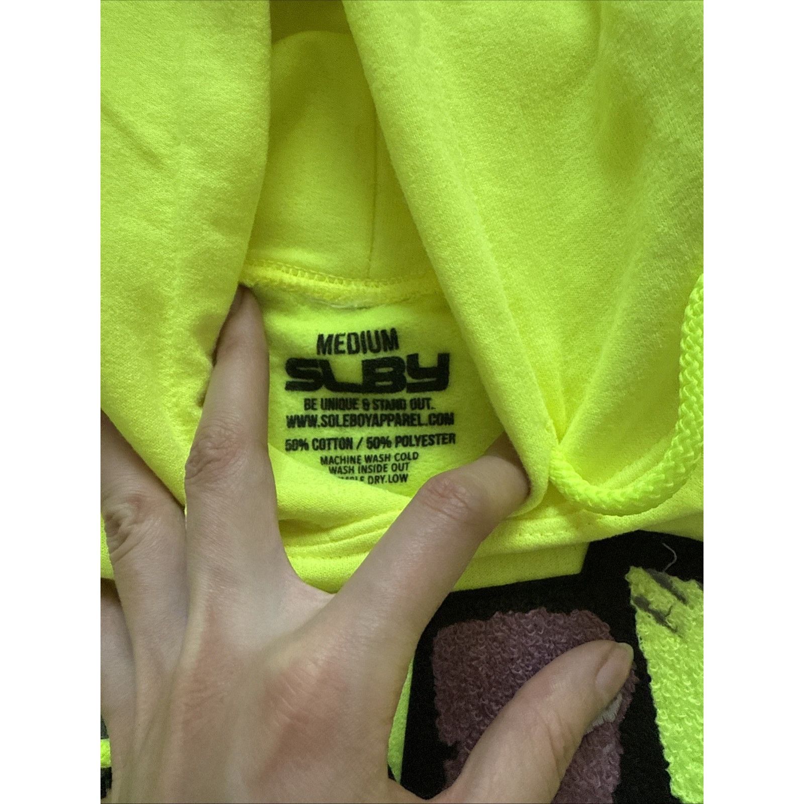Other Rare Soleboy “SLBY” Hoodie Neon Yellow Size Med Florescent Size US M / EU 48-50 / 2 - 5 Thumbnail