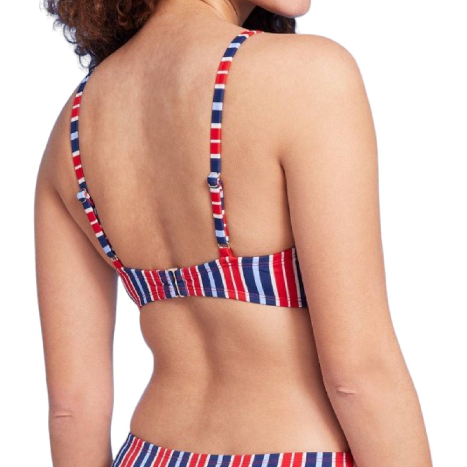Other Kona Sol - Women's Striped Tie-Front Bralette Bikini Top - M Size ONE SIZE - 2 Thumbnail