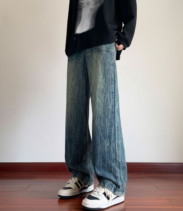 Japanese Brand American-style men's loose wide-leg retro cleanfit jeans Size US 32 / EU 48 - 2 Thumbnail