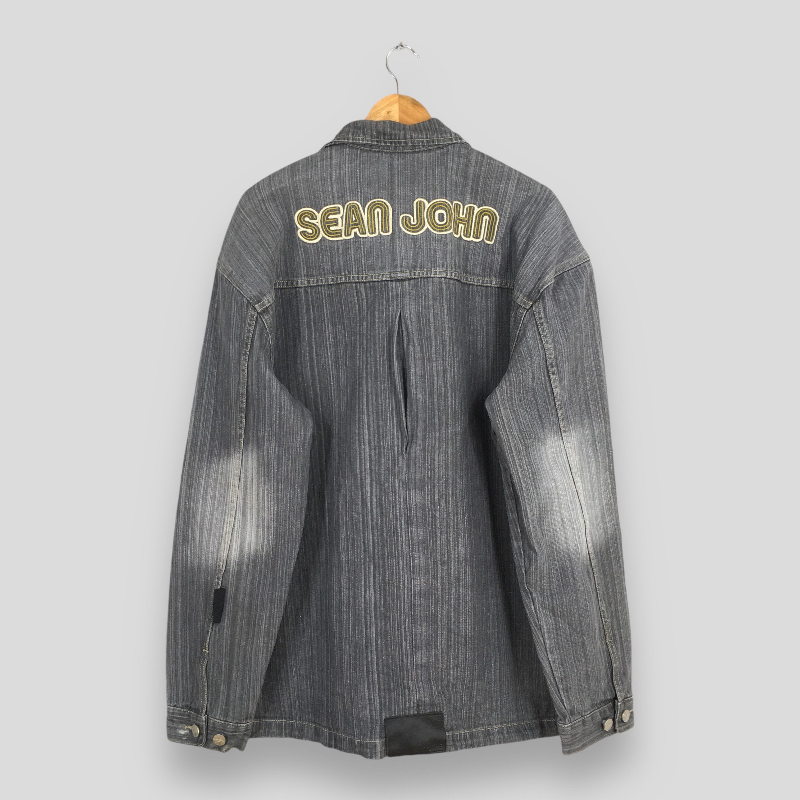 Sean John Vintage 90s Sean John Gray Jeans Workers Jacket 2XLarge Size US XXL / EU 58 / 5 - 7 Thumbnail