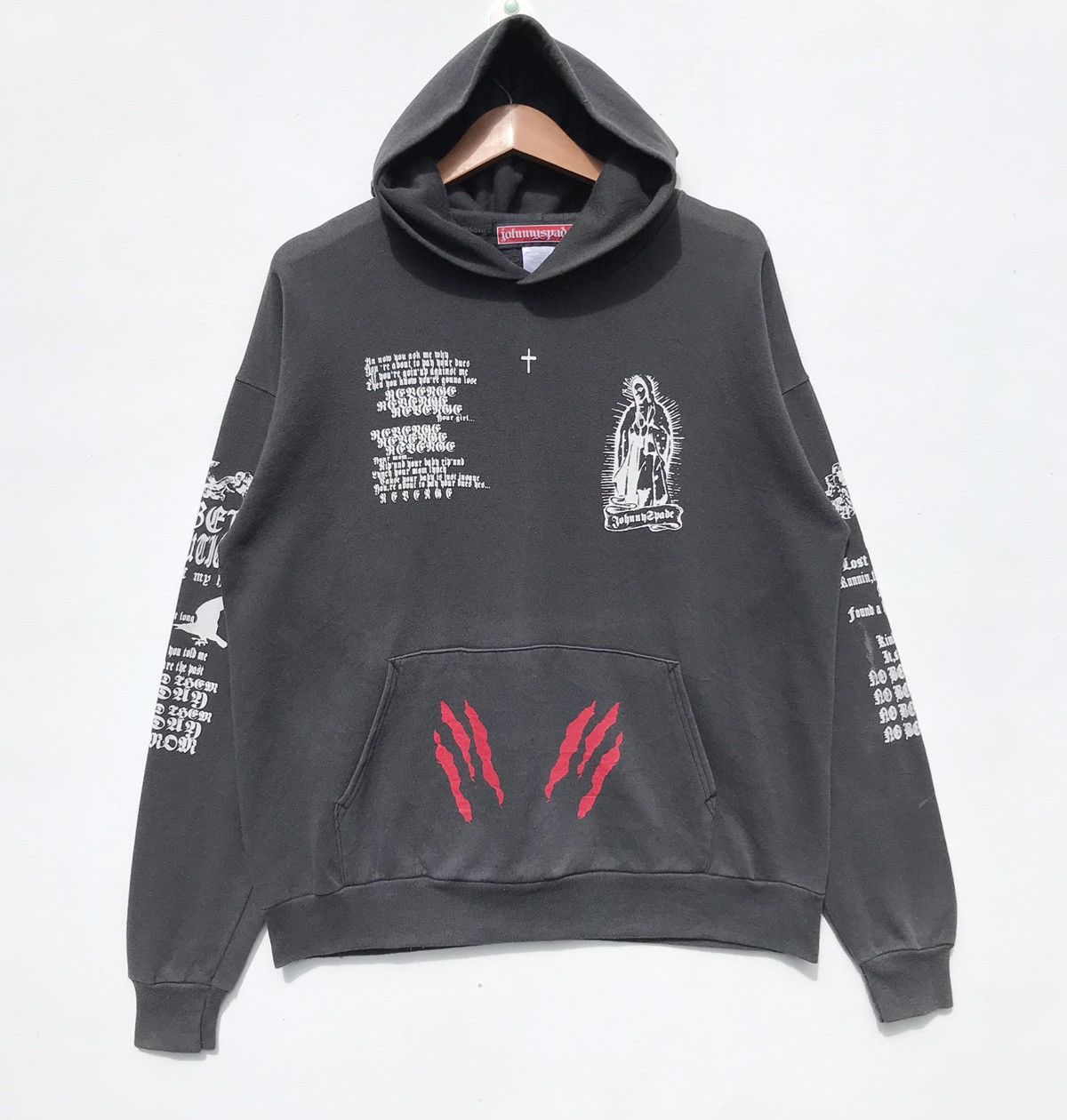 WWE Y2K Vintage Johnny Spade WWE Hoodie Sweatshirt SunFaded Size US L / EU 52-54 / 3 - 2 Thumbnail