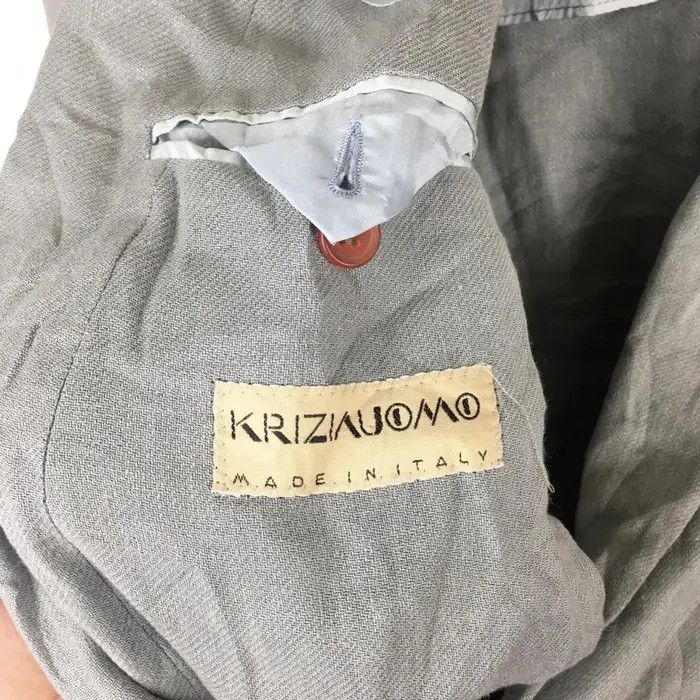 Krizia Uomo Vtg KRIZIAU UOMO Made In Italy 1 Button Blazer Coat Suit Size 46R - 5 Thumbnail