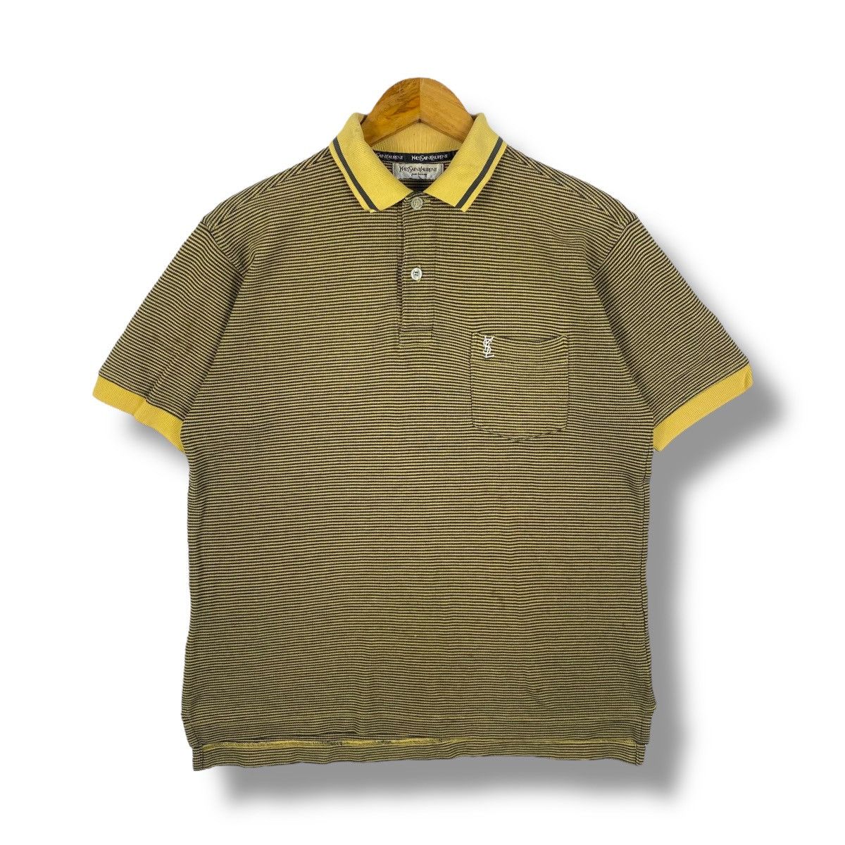 Vintage 90's YVES SAINT LAURENT Pour Homme Yellow Pocket