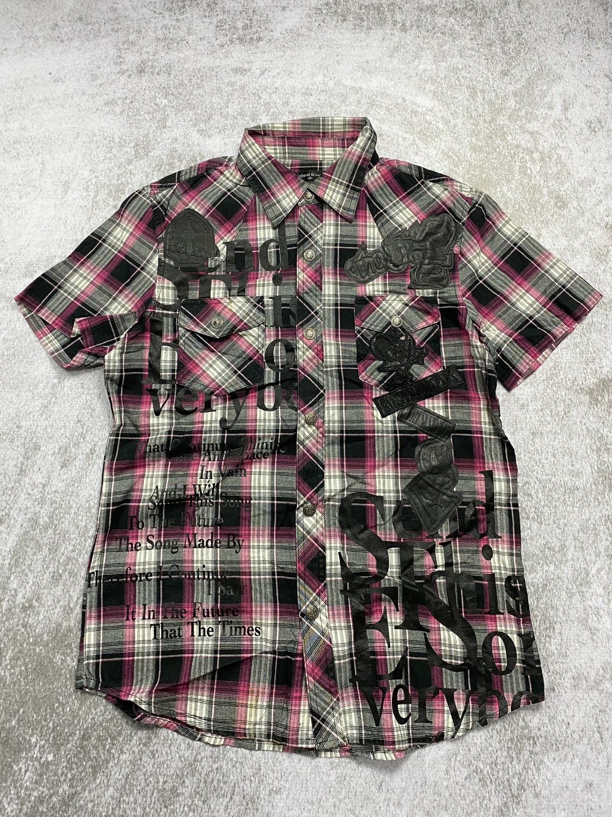 If Six Was Nine × In The Attic × Japanese Brand 2000s In The Attic Poem Skull punk ghotic style shirt Size US M / EU 48-50 / 2 - 1 Thumbnail