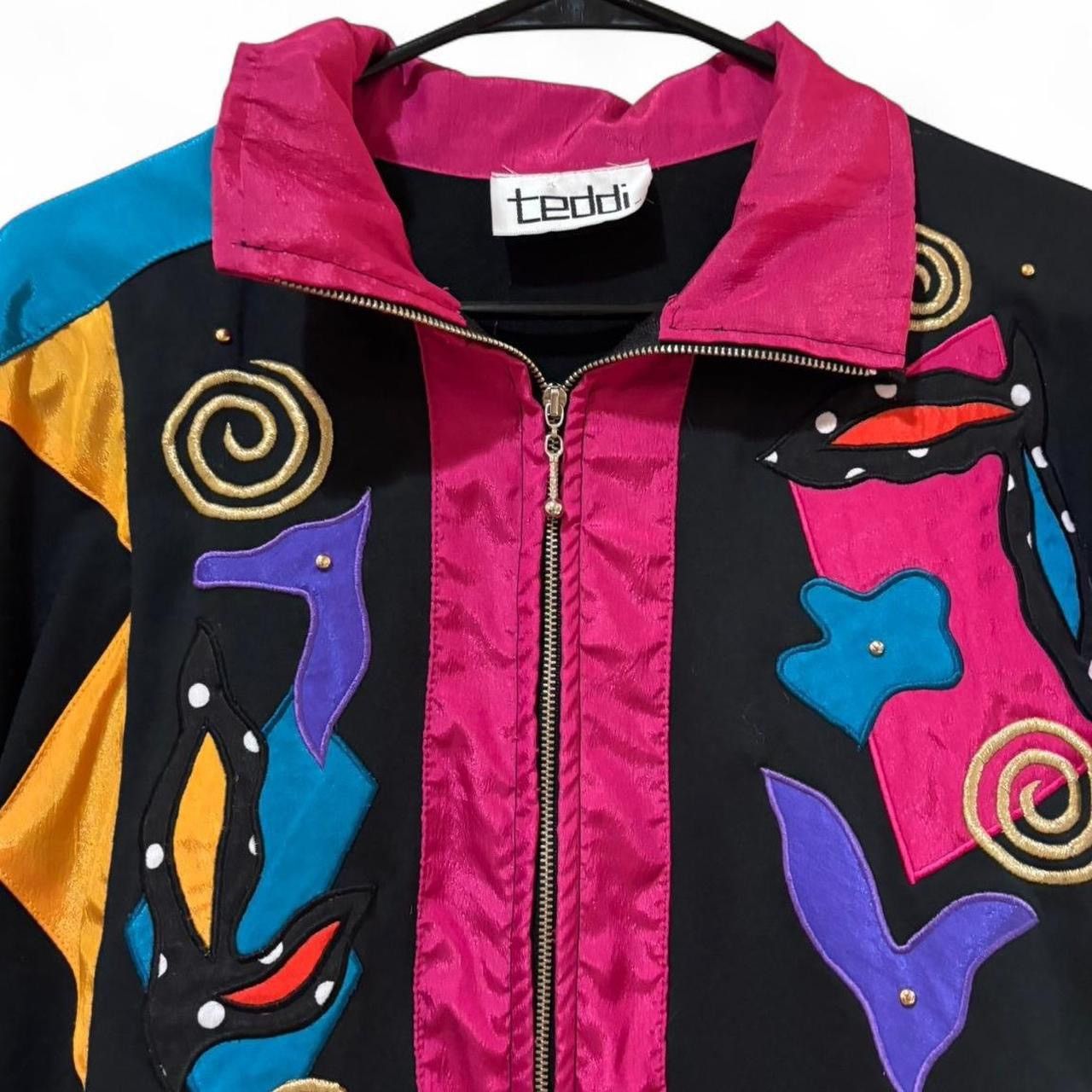 Vintage Vintage 80’s Abstract Teddi Zip-Up Jacket Size S / US 4 / IT 40 - 3 Thumbnail