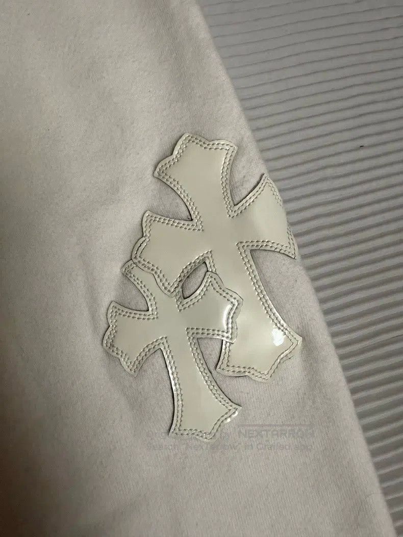 Chrome Hearts CHROME HEARTS Size M White cross leather sweatpants Size US 31 - 9 Thumbnail