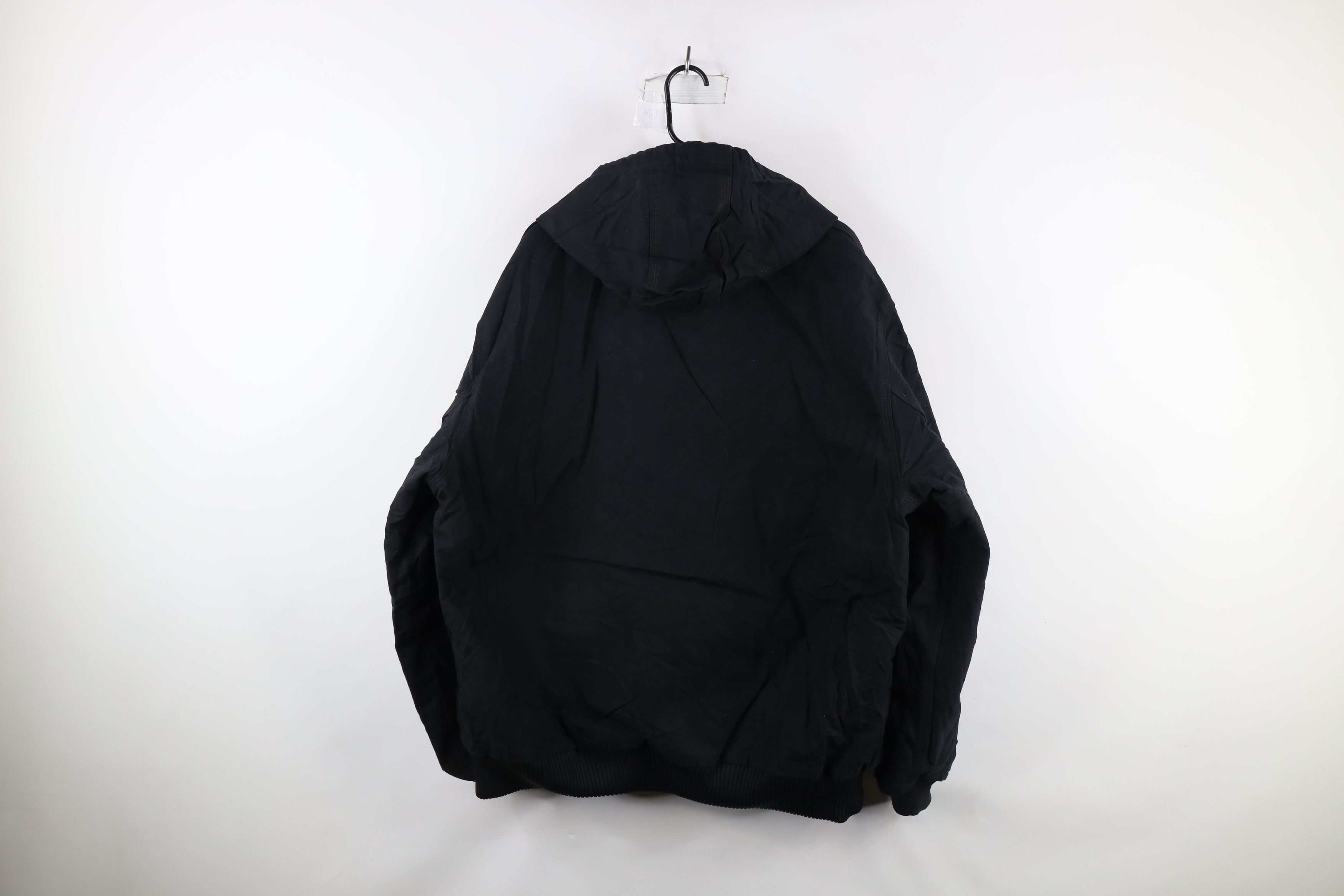 Carhartt × Vintage Vintage Carhartt Spell Out Quilted Hooded Jacket Black USA Size US XL / EU 56 / 4 - 11 Thumbnail