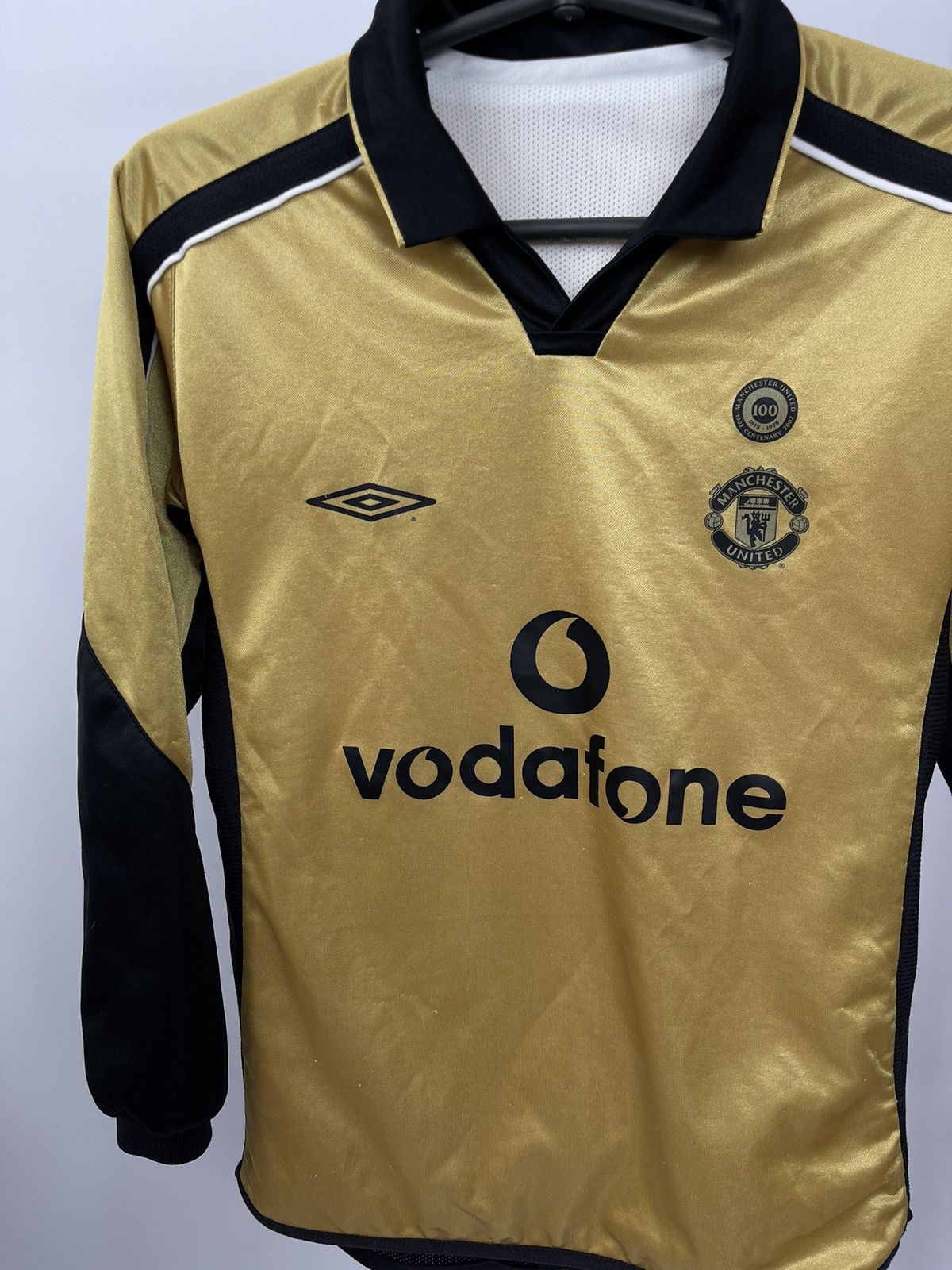 REVERSIBLE Manchester United 2001 2002 away jersey Sz 134 cm