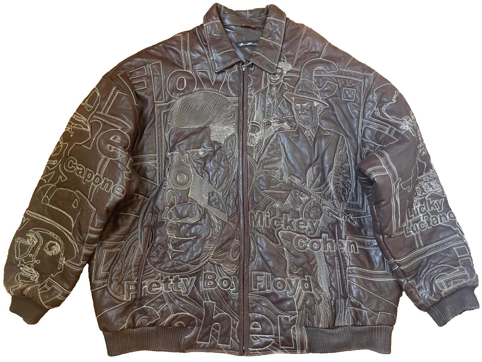 Pelle Pelle Pelle Pelle leather jacket, mafia gangster Marc Buchanan 3XL Size US XXL / EU 58 / 5 - 1 Thumbnail