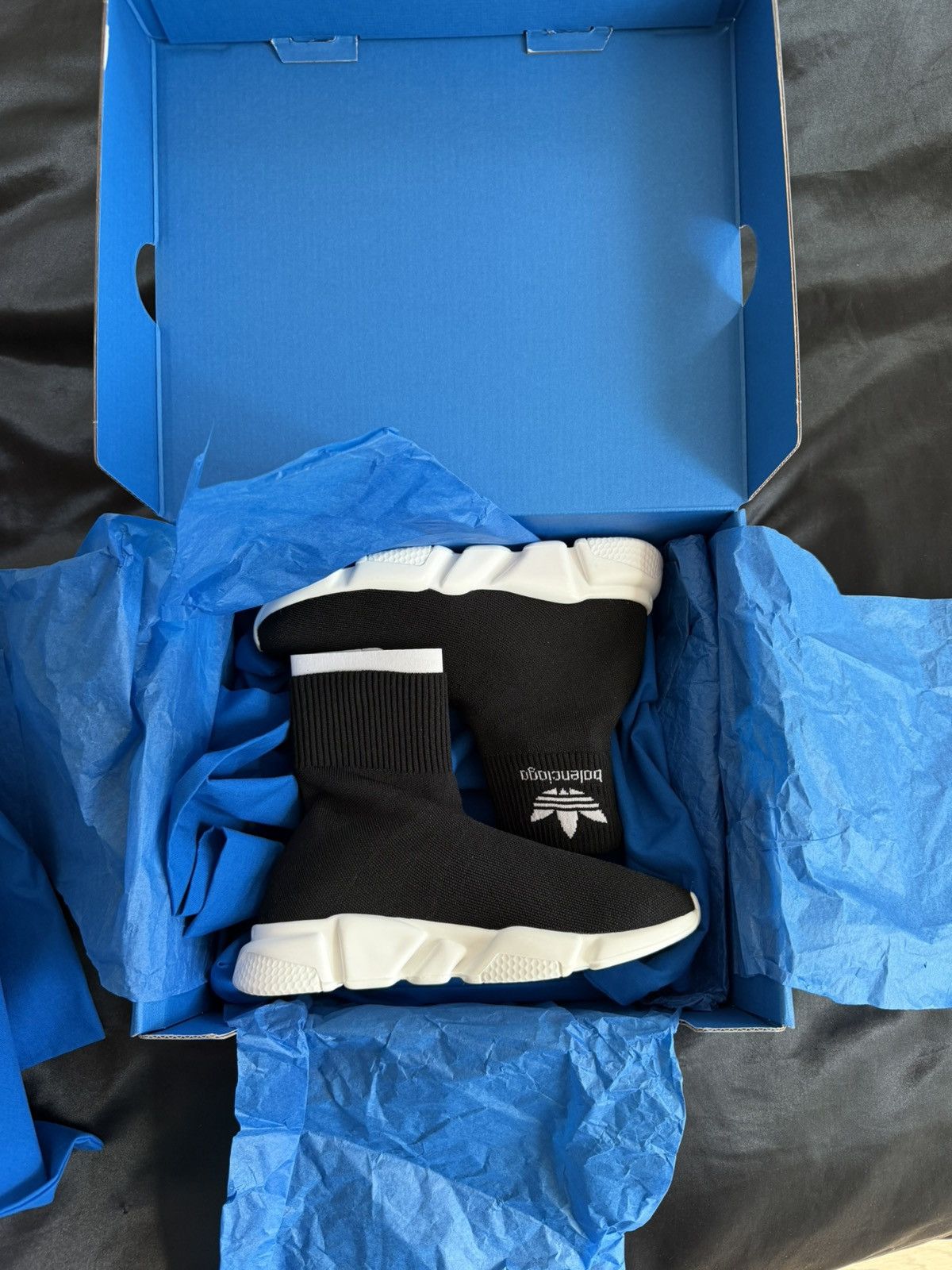 Adidas × Balenciaga Adidas x Balenciaga Speed LT Sock Sneakers Size US 4 / IT 34 - 1 Thumbnail