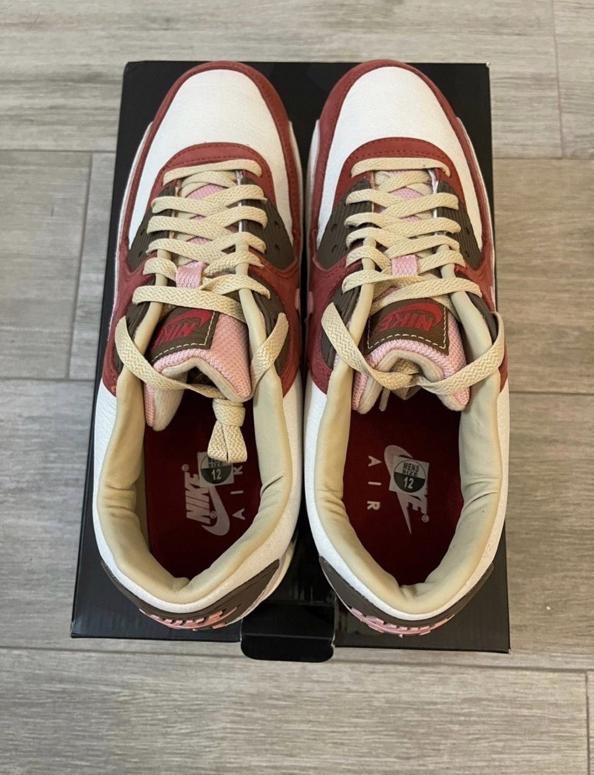 Nike DQM Nike Air Max 90 Bacon Sail Sheen Straw Medium Brown 12 Size US 12 / EU 45 - 6 Thumbnail
