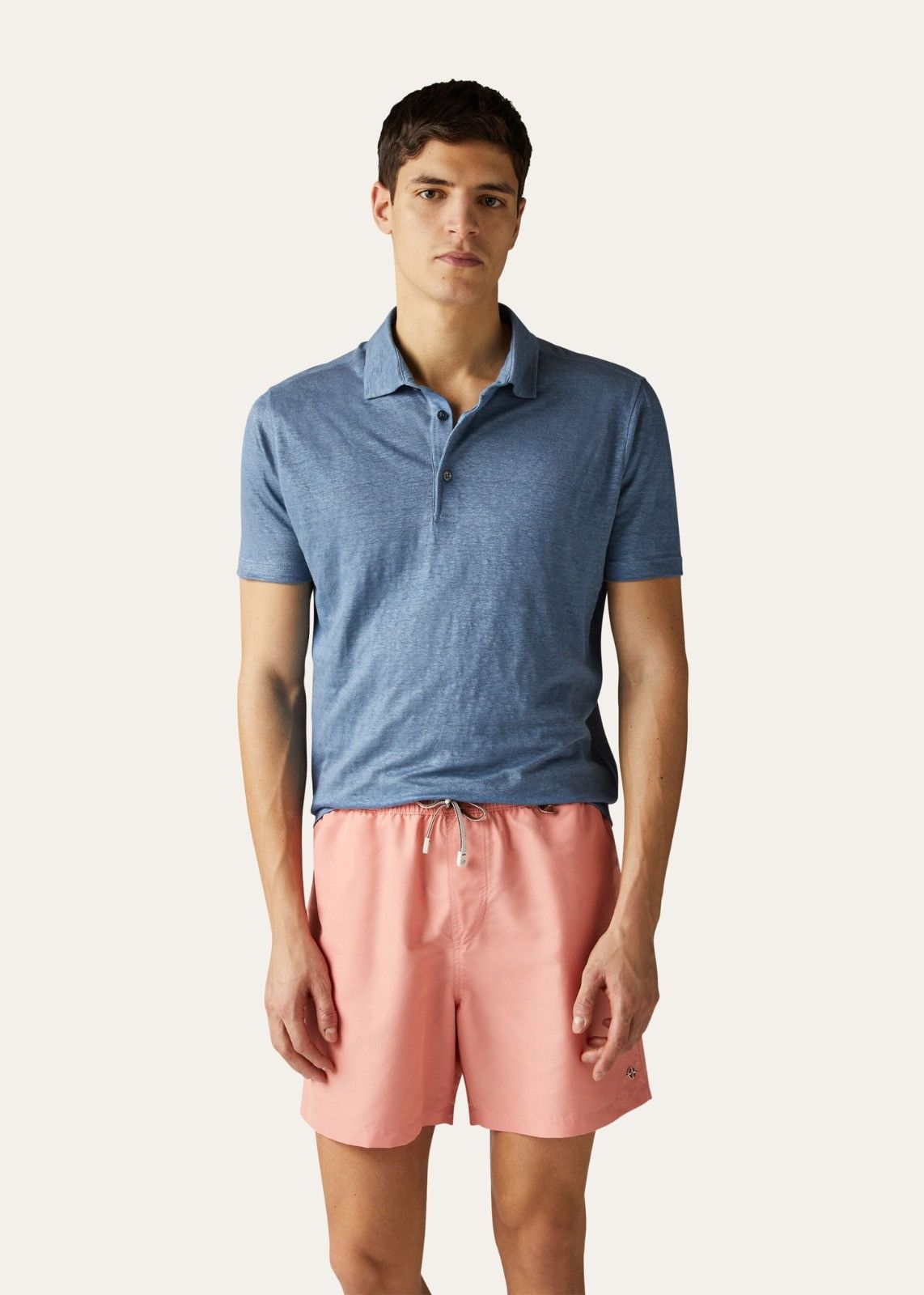 Loro Piana o1srvl11e1224 Linen Jersey Polo Shirt in Blue Size US XS / EU 42 / 0 - 1 Thumbnail