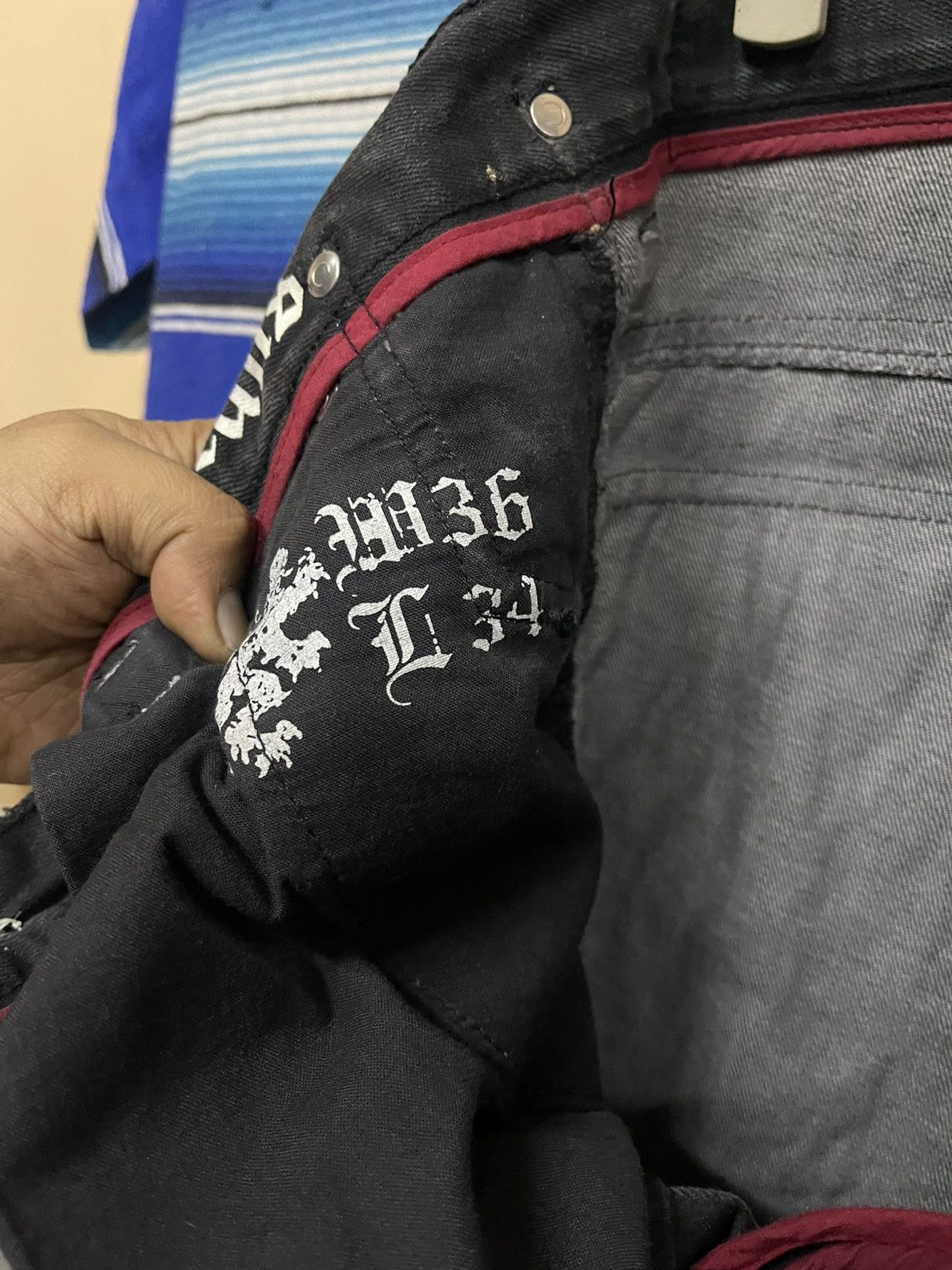 Vintage OFFER🔥Vintage Y2K GOOGI Black Jeans Hip Hop wear Size US 36 / EU 52 - 15 Thumbnail