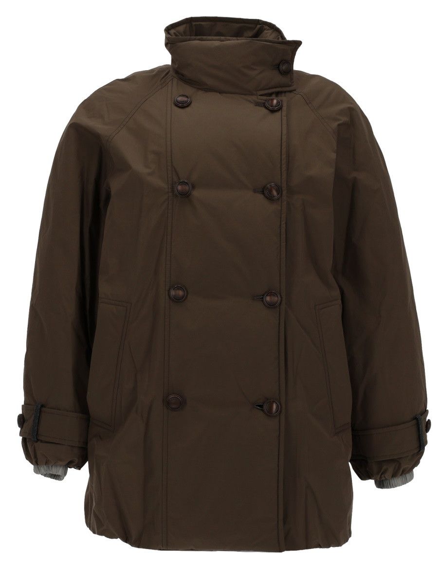 Brunello Cucinelli BRUNELLO CUCINELLI double-breasted down jacket - BRO (IT 40) Size S / US 4 / IT 40 - 1 Thumbnail