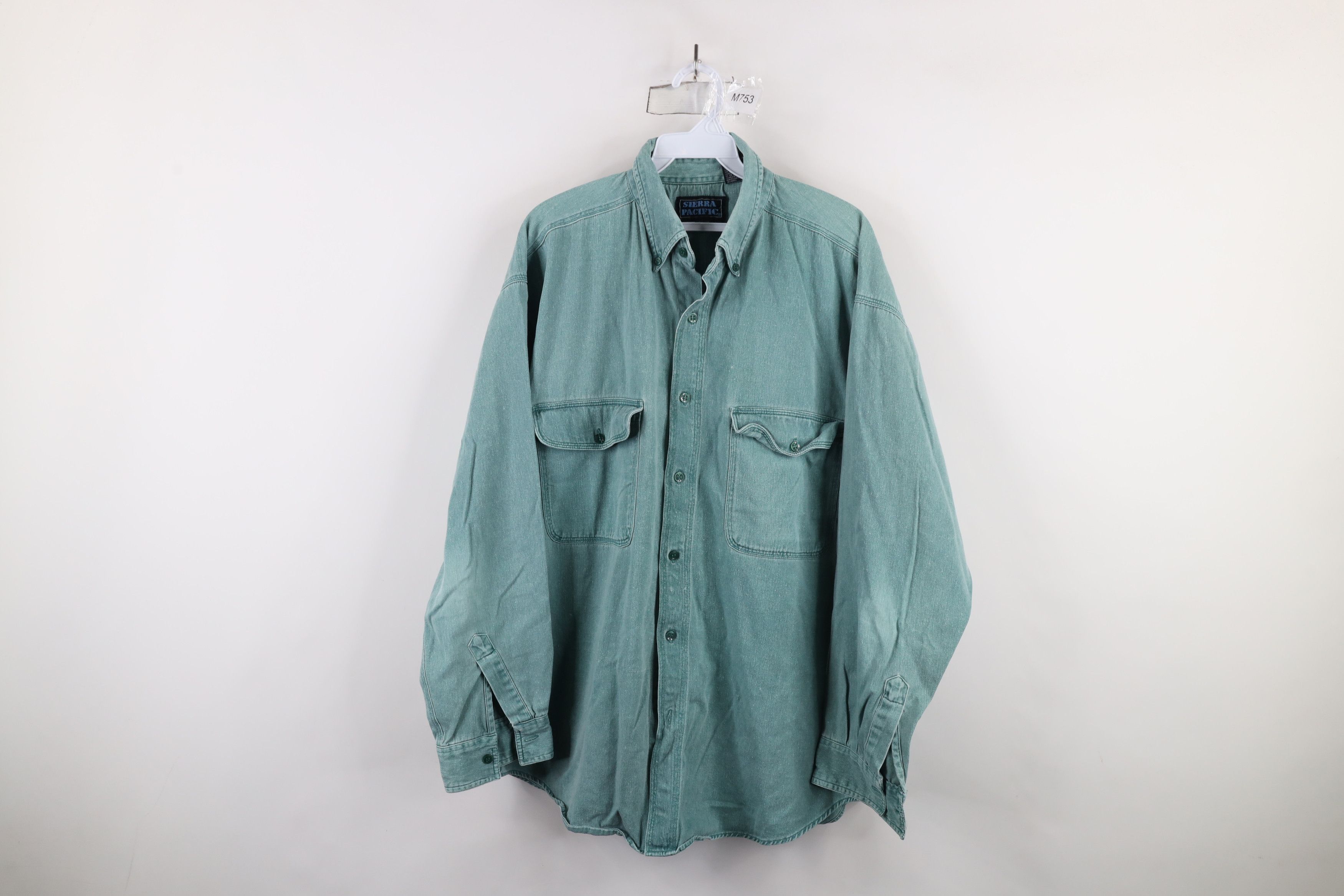 Vintage Vintage 90s Streetwear Denim Jean Button Down Shirt Size US L / EU 52-54 / 3 - 1 Thumbnail