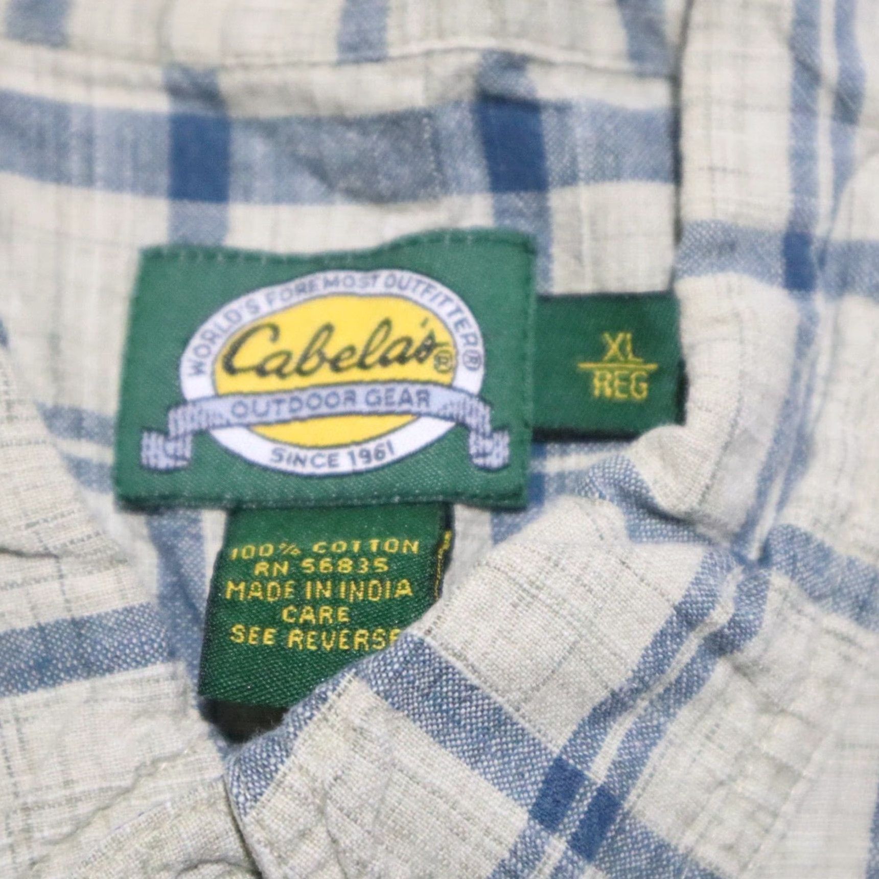 Vintage Cabela's Shirt Button-Up Striped Brown Cotton Knit Short Sleeve Casual Mens XL Size US XL / EU 56 / 4 - 3 Thumbnail