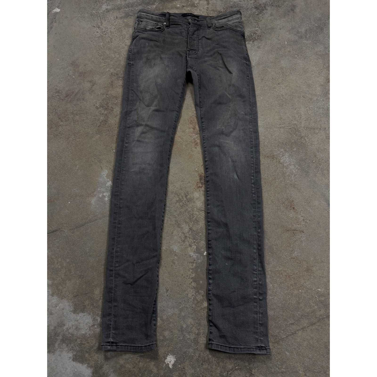 Amiri Amiri Jeans Grey Plain Thrasher (Missing Button) Used 29 Size US 29 - 1 Thumbnail