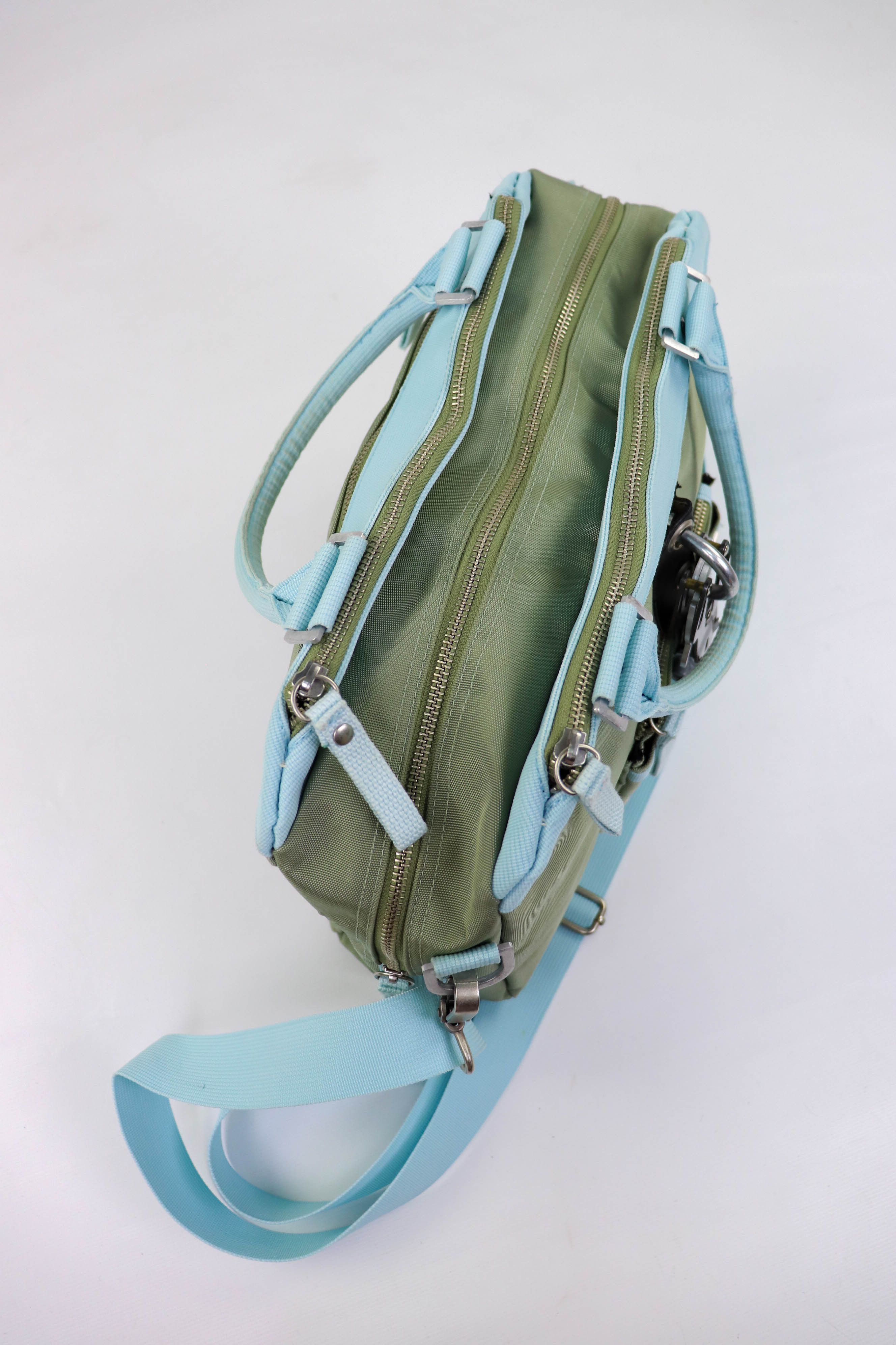 Japanese Brand GGL George Gina & Lucy Khaki Olive Nylon Cargo Shoulder Bag Size ONE SIZE - 6 Thumbnail