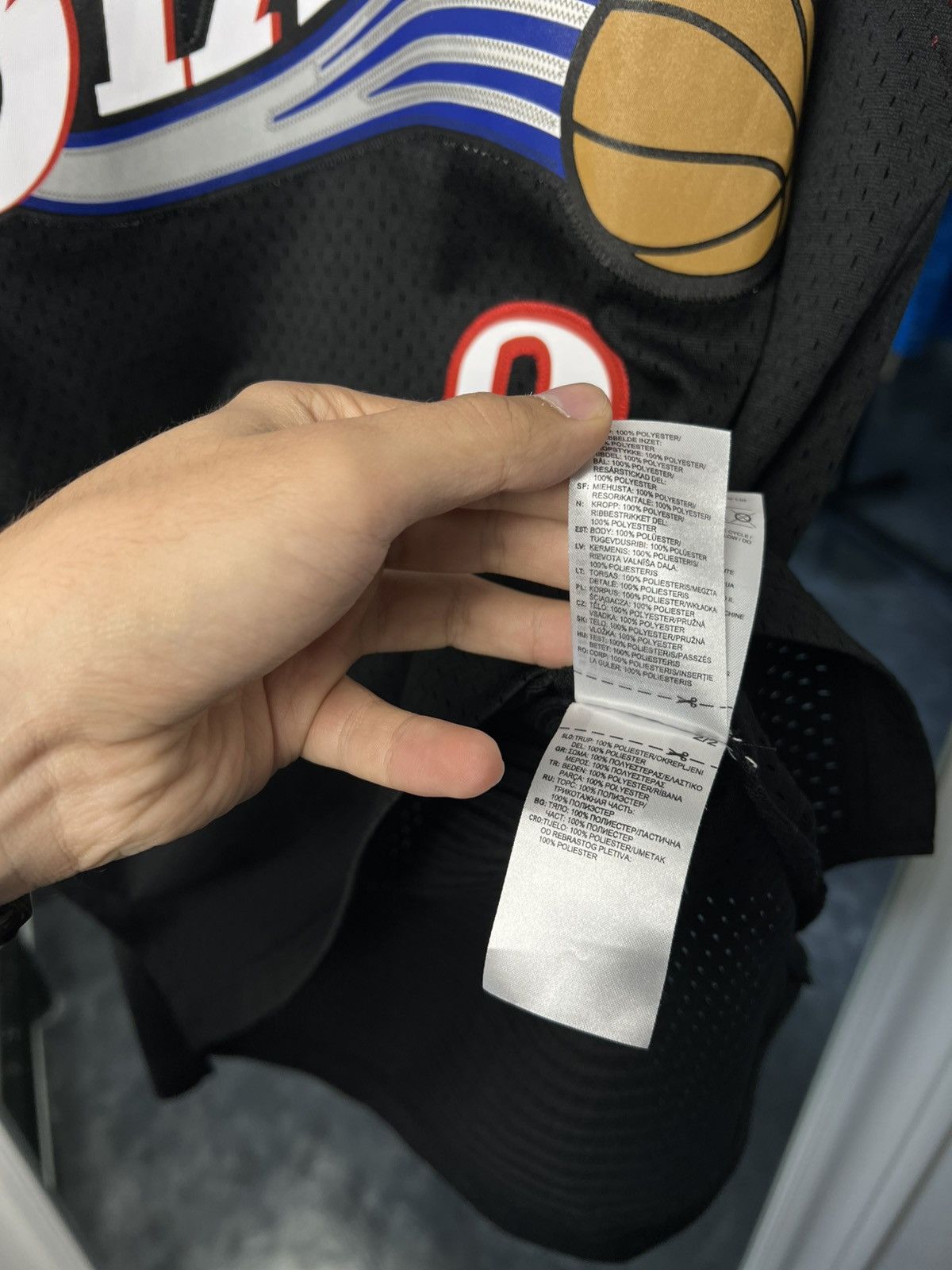 Adidas × NBA Adidas NBA Iverson #3 76ers Jersey Black Size S Size US S / EU 44-46 / 1 - 12 Thumbnail